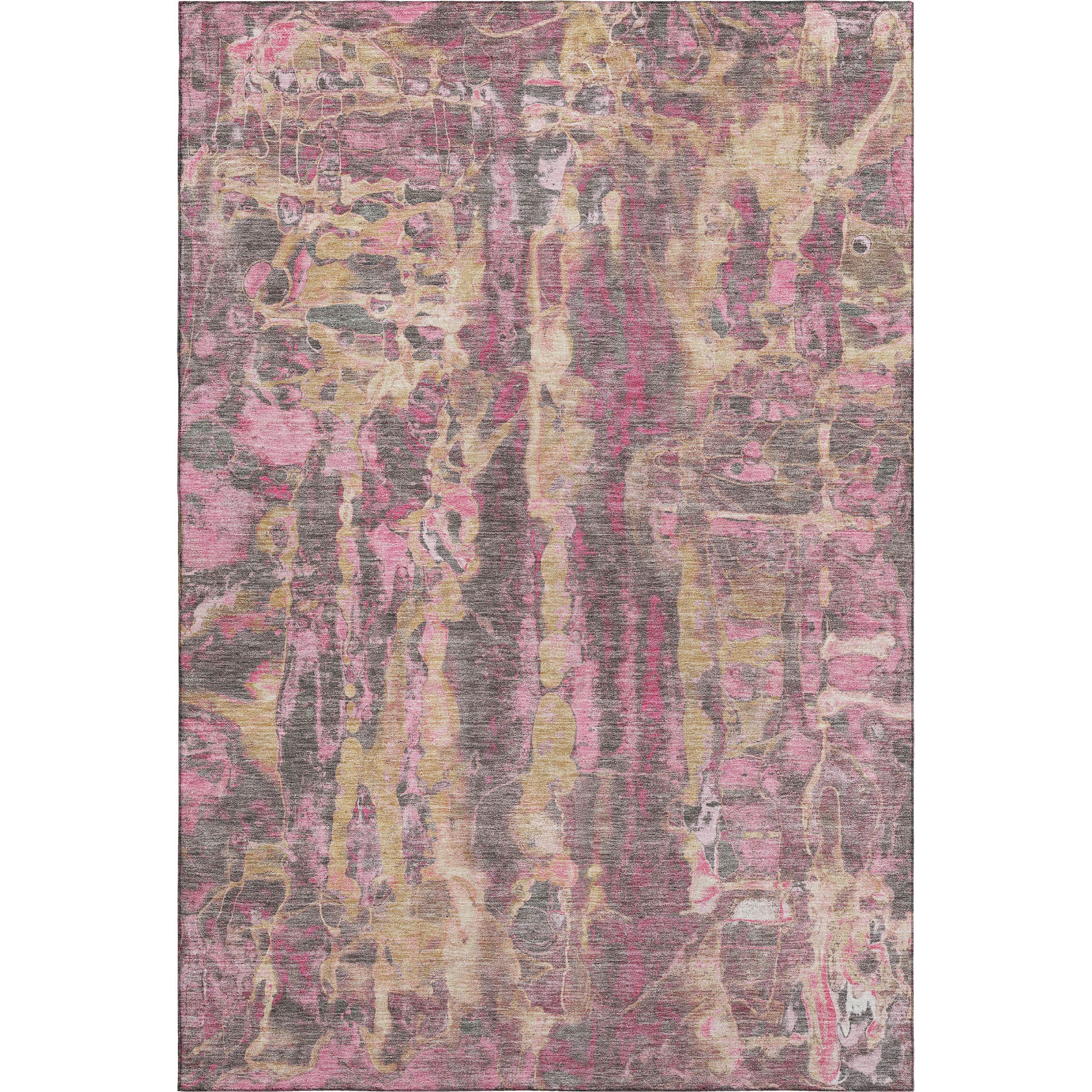 Luang Prabang Machine Washable Transitional Blush Pink Rug 2'6" x 3'10" #shape_Rectangle