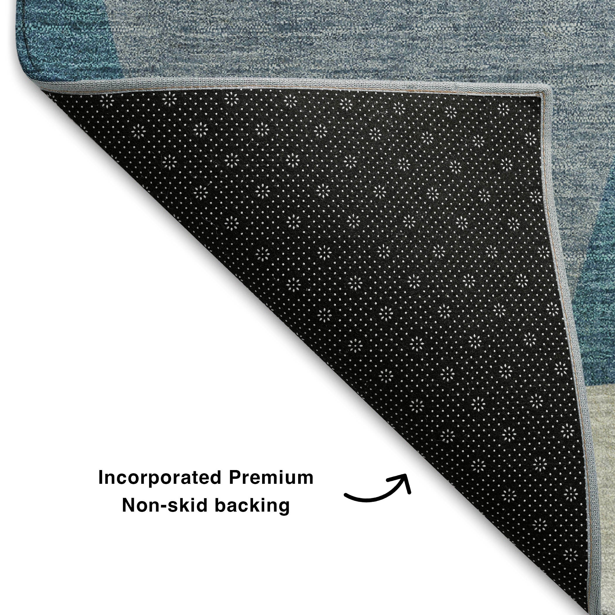 Lima Machine Washable Transitional Denim Blue Rug 1'8" x 2'6" #shape_Rectangle