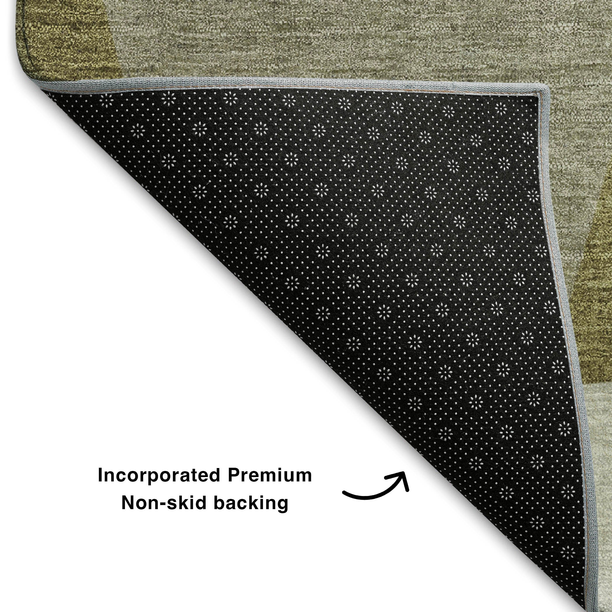 Lima Machine Washable Transitional Fern Green Rug 1'8" x 2'6" #shape_Rectangle