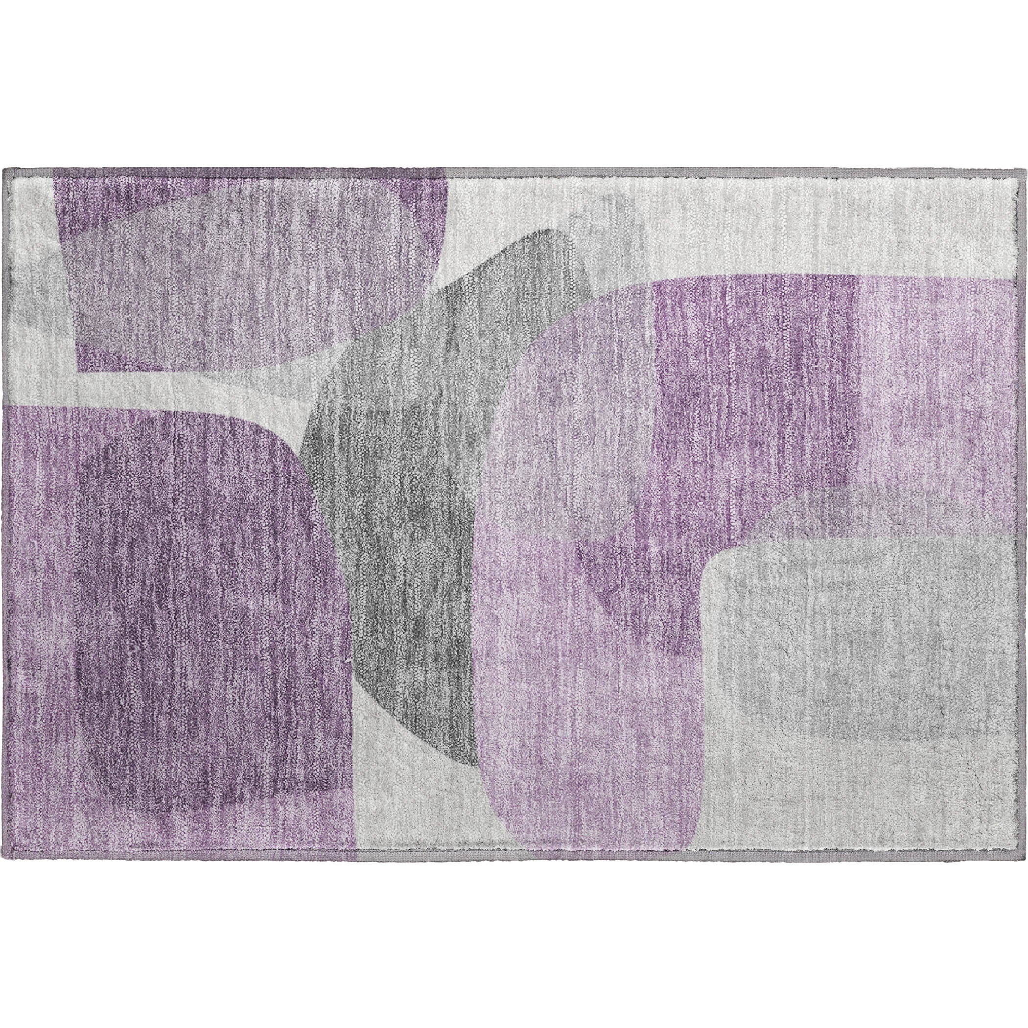 Lima Machine Washable Transitional Purple Rug 1'8" x 2'6" #shape_Rectangle
