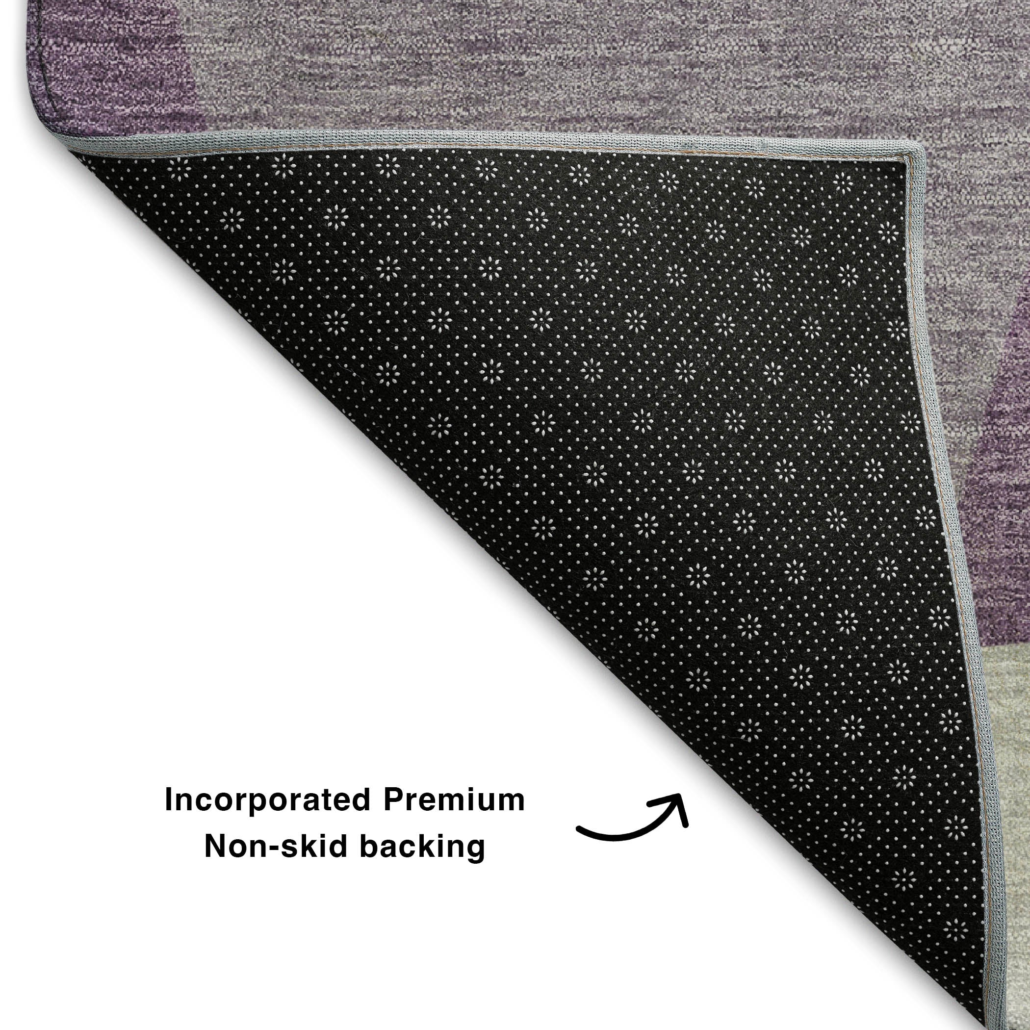 Lima Machine Washable Transitional Purple Rug 1'8" x 2'6" #shape_Rectangle