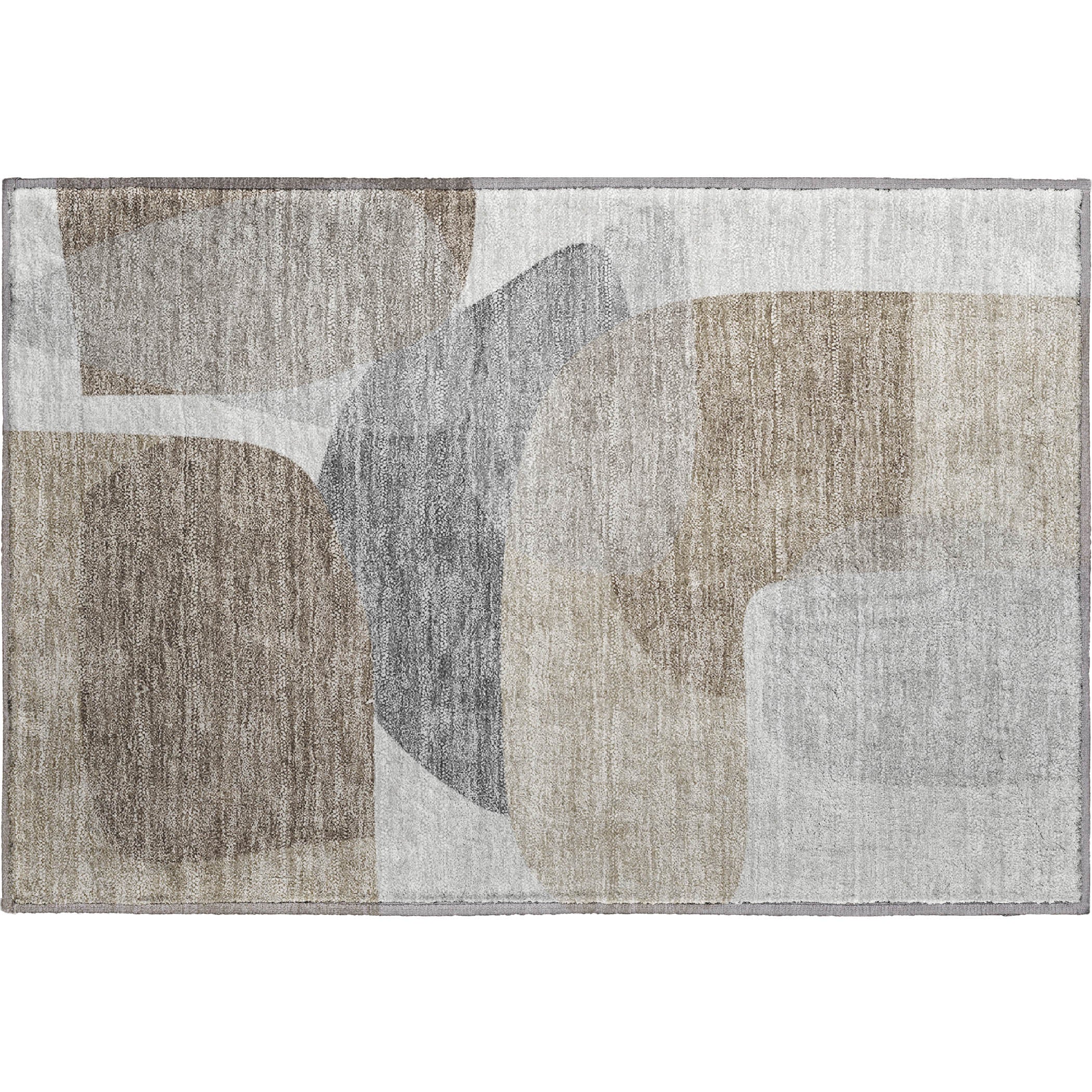 Lima Machine Washable Transitional Taupe Brown Rug 1'8" x 2'6" #shape_Rectangle