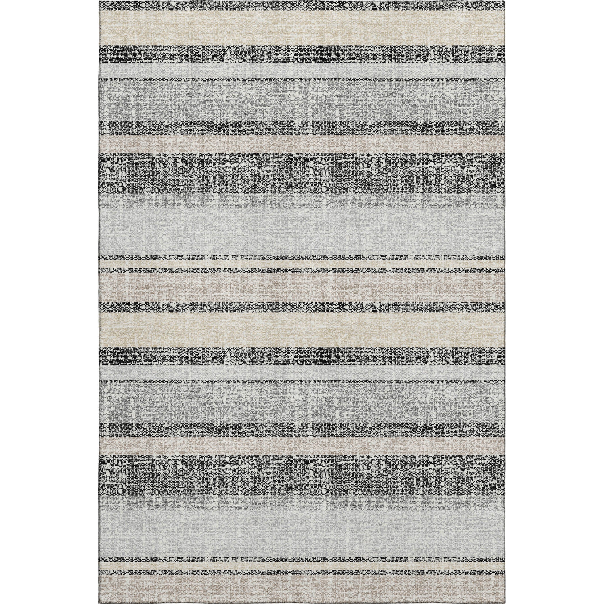 Valletta Machine Washable Transitional Black Rug 2'6" x 3'10" #shape_Rectangle