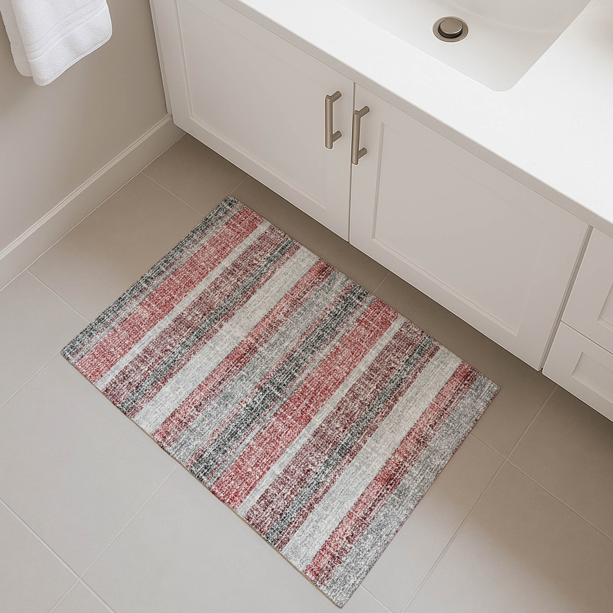 Valletta Machine Washable Transitional Burgundy Red Rug 1'8" x 2'6" #shape_Rectangle