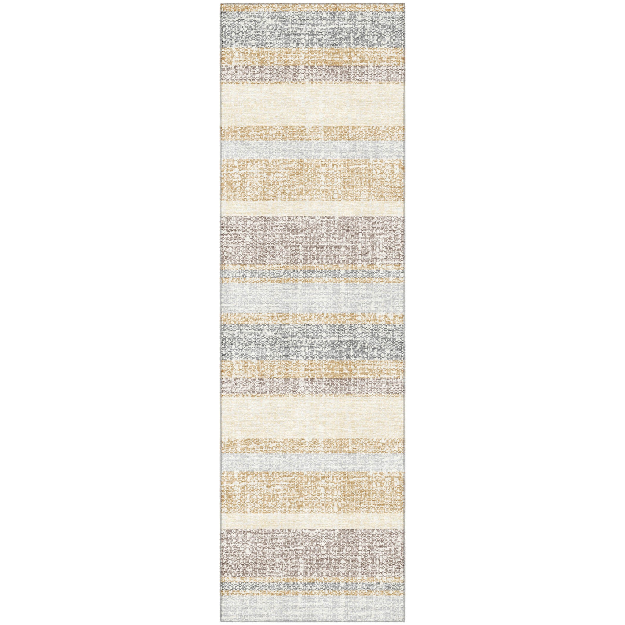 Valletta Machine Washable Transitional Gold Rug 2'3" x 7'6" #shape_Runner