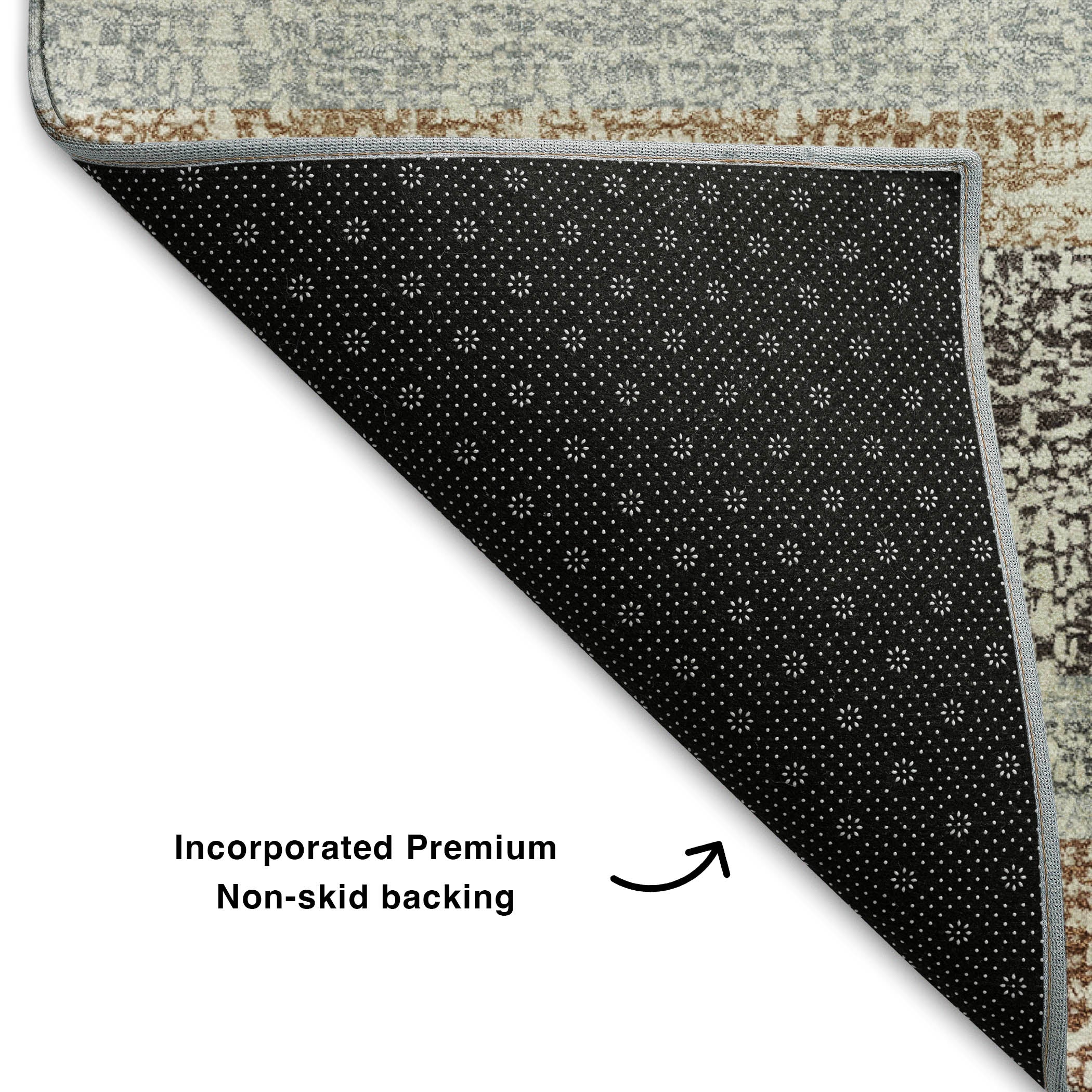 Valletta Machine Washable Transitional Gray Rug 1'8" x 2'6" #shape_Rectangle