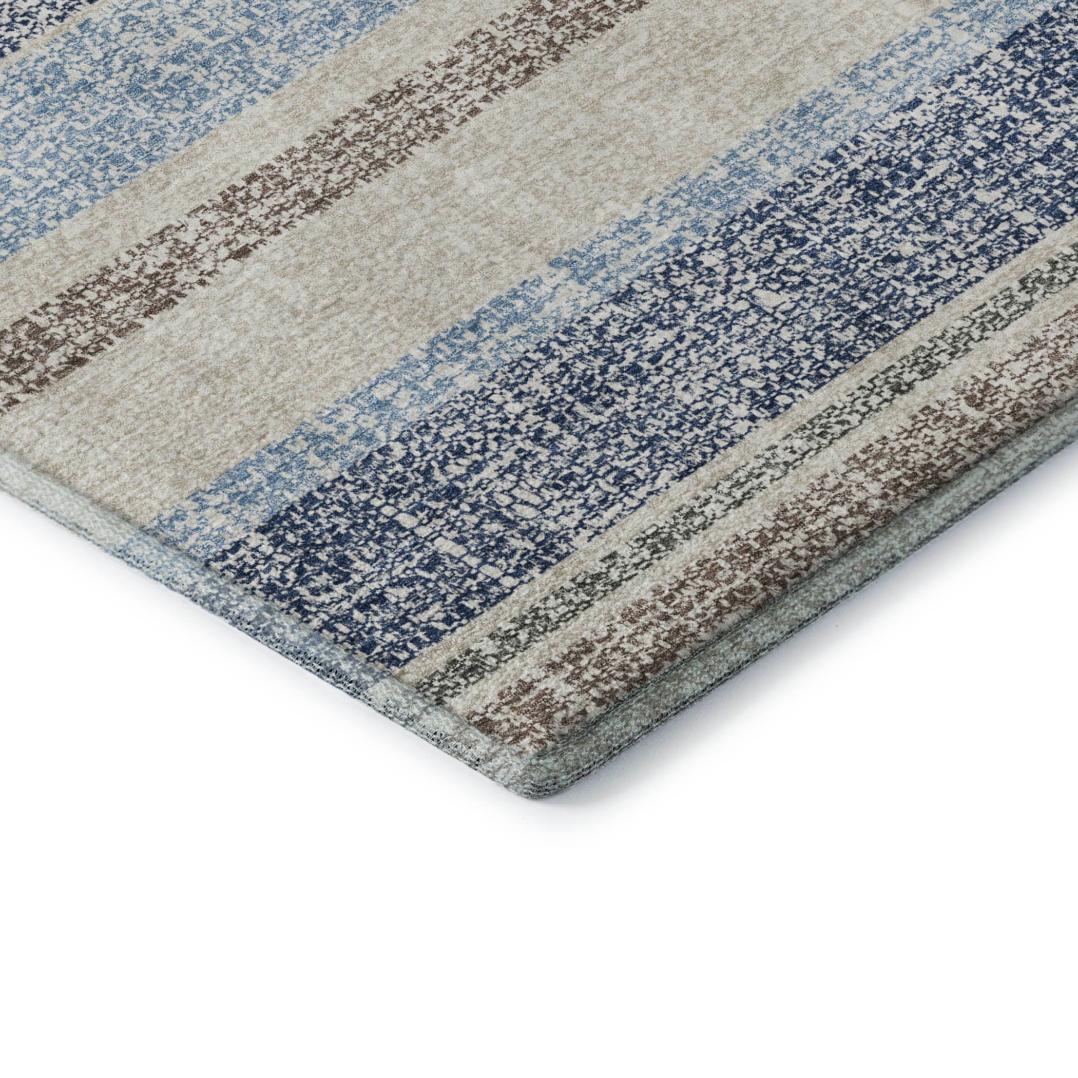 Valletta Machine Washable Transitional Navy Blue Rug 1'8" x 2'6" #shape_Rectangle