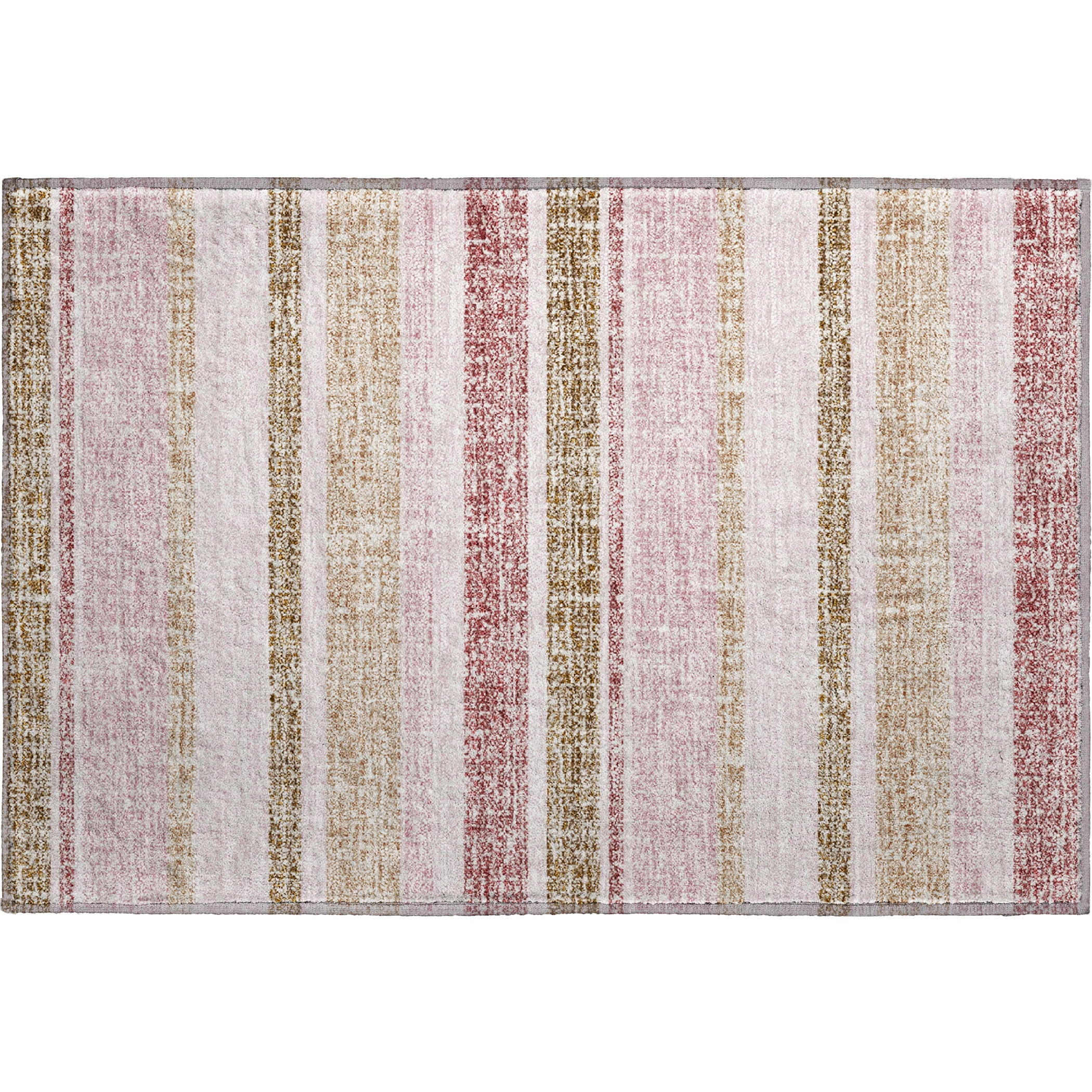 Valletta Machine Washable Transitional Pink Rug 1'8" x 2'6" #shape_Rectangle