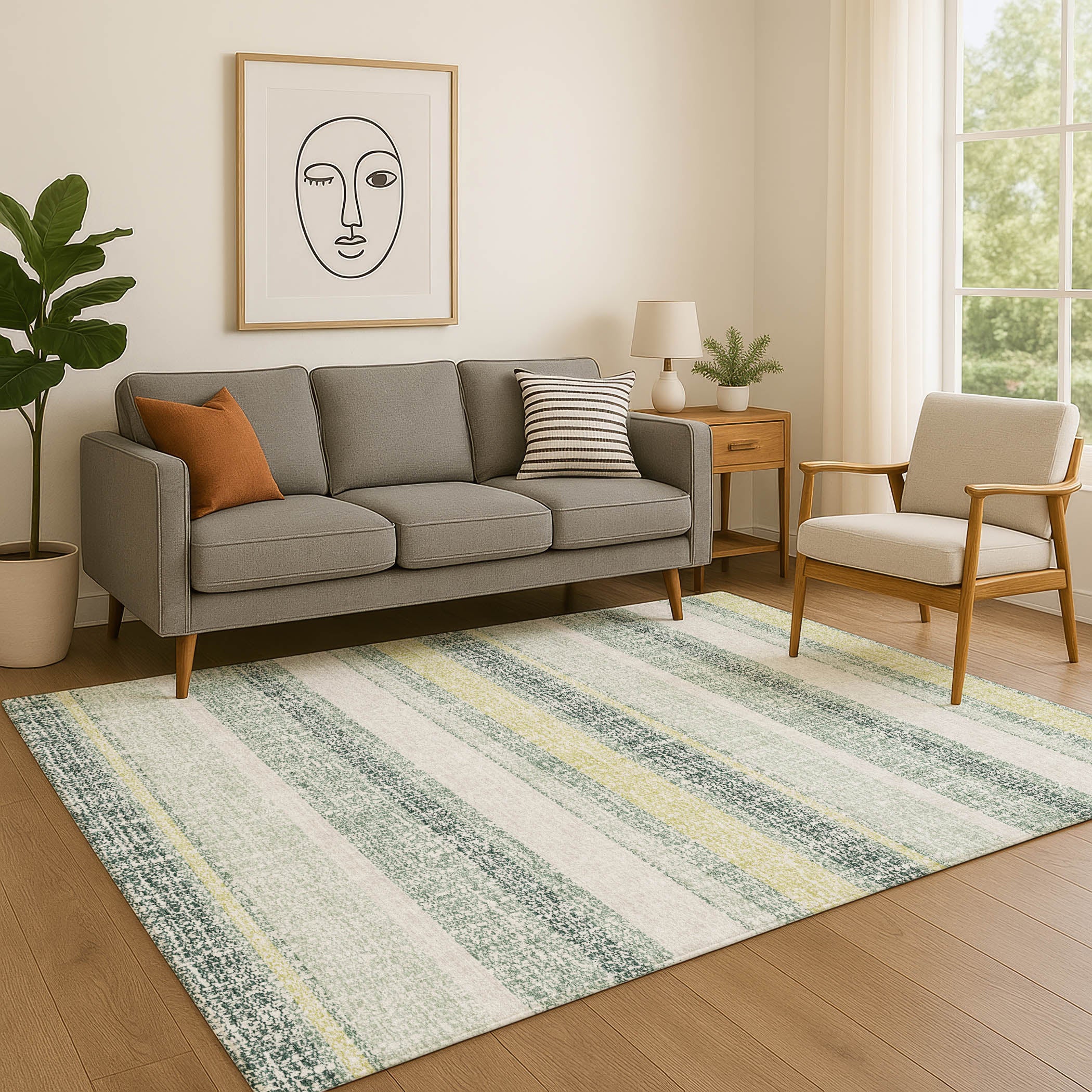 Valletta Machine Washable Transitional Seafoam Blue Rug 2'6" x 3'10" #shape_Rectangle
