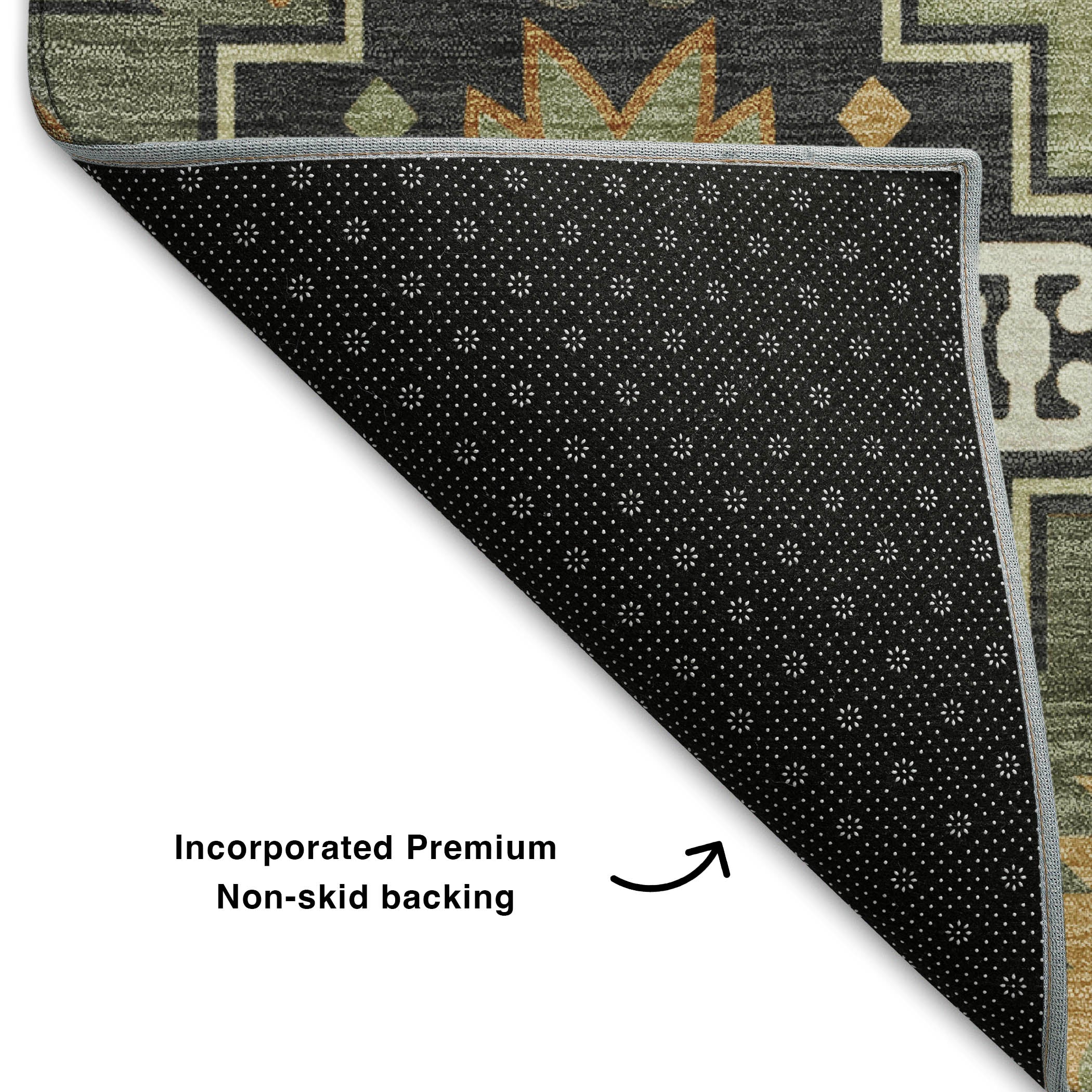 Athens Machine Washable Transitional Fern Green Rug 1'8" x 2'6" #shape_Rectangle