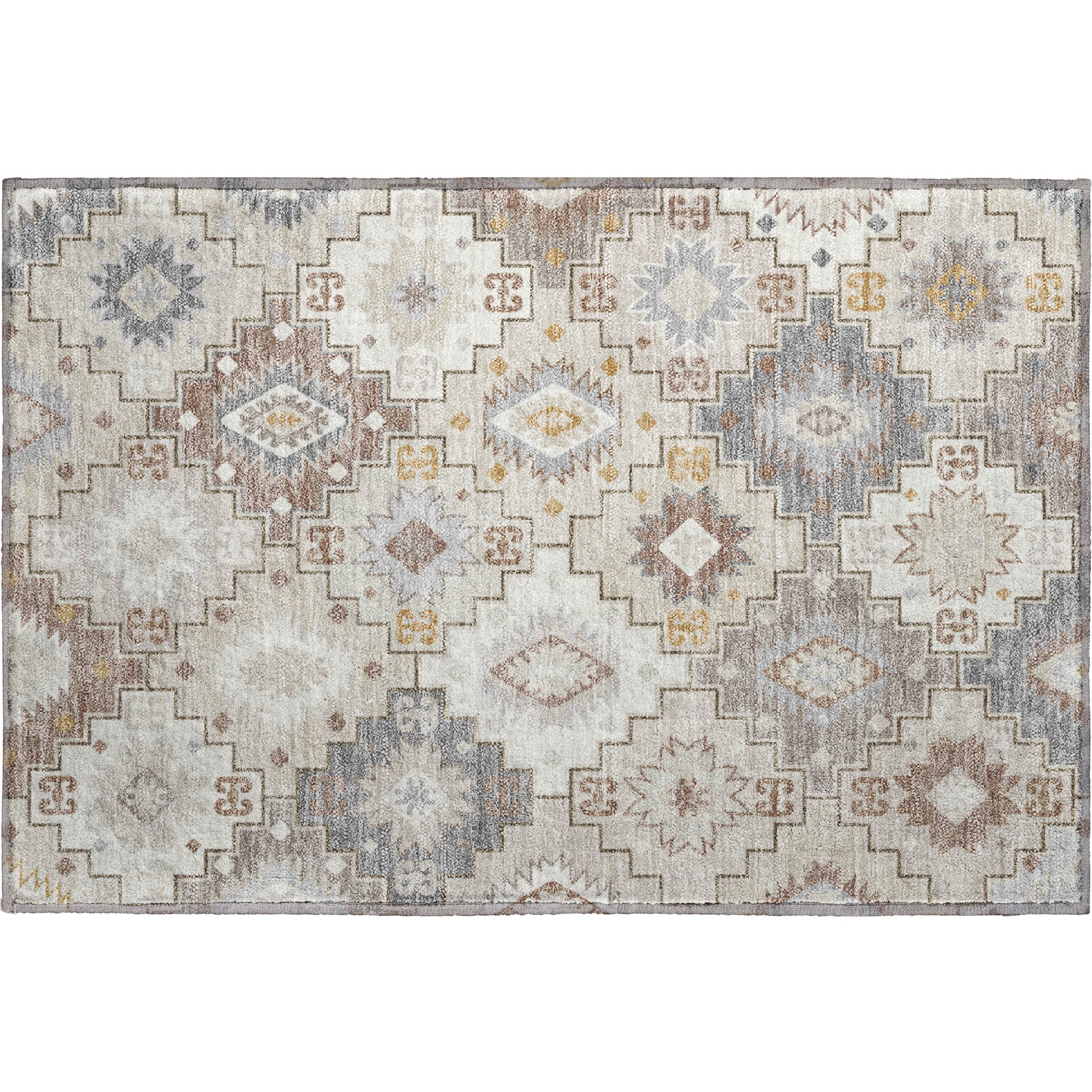 Athens Machine Washable Transitional Ivory Rug 1'8" x 2'6" #shape_Rectangle