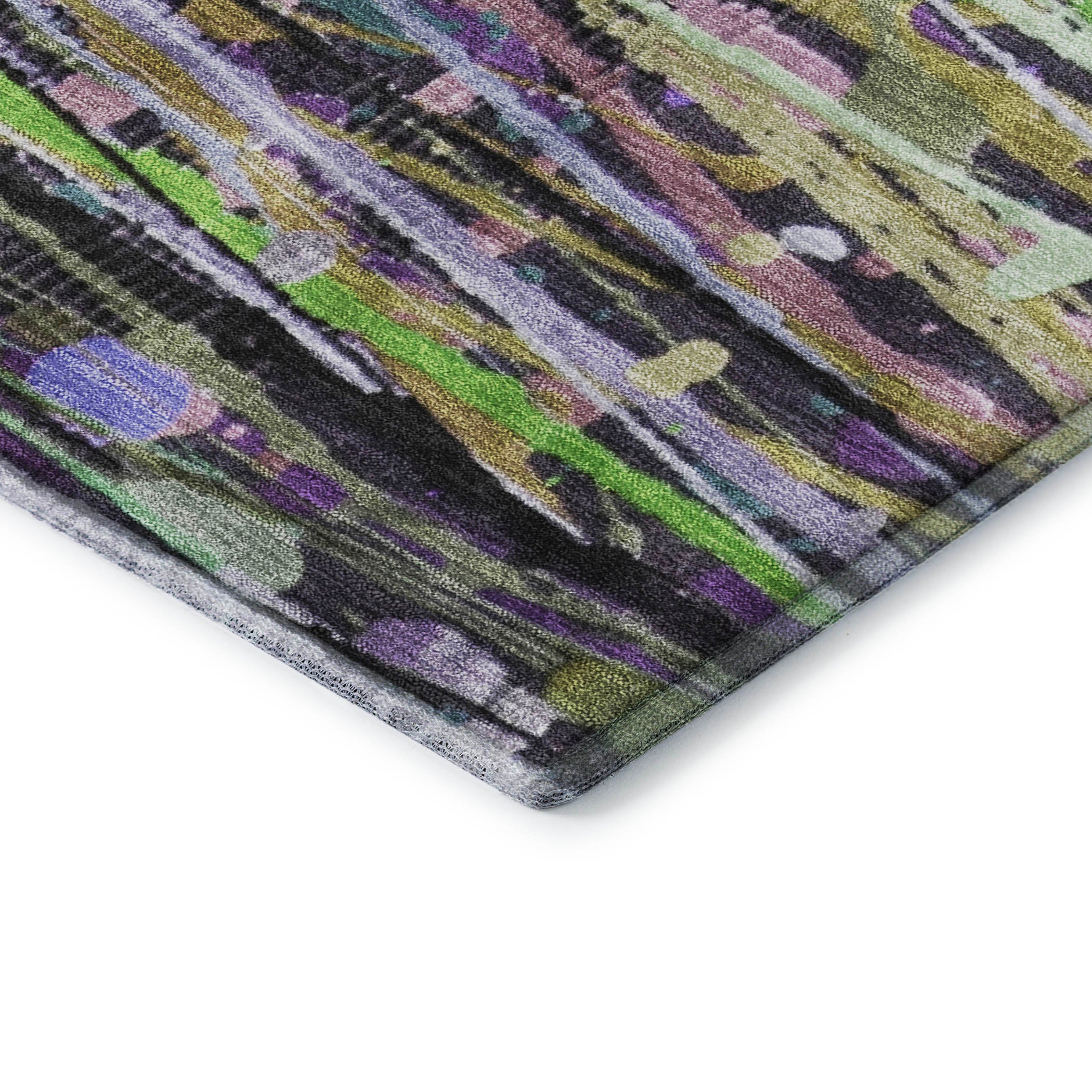 Luang Prabang Machine Washable Transitional Green Rug 1'8" x 2'6" #shape_Rectangle