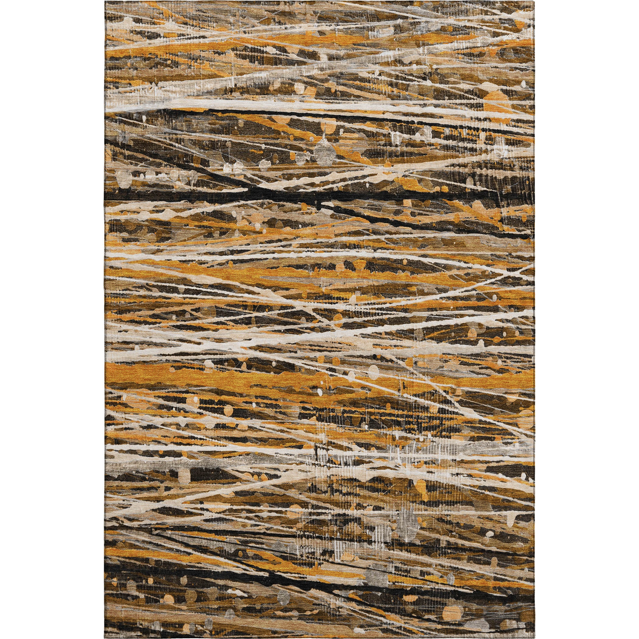 Cusco Machine Washable Transitional Copper Orange Rug 2'6" x 3'10" #shape_Rectangle