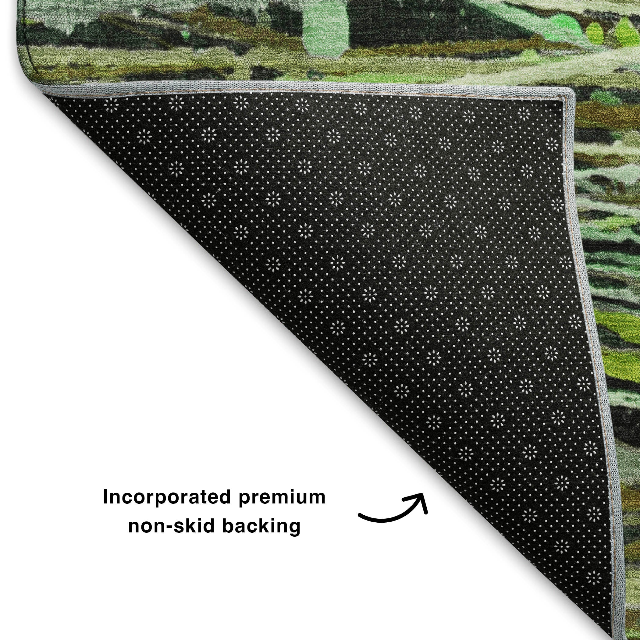 Cusco Machine Washable Transitional Green Rug 1'8" x 2'6" #shape_Rectangle
