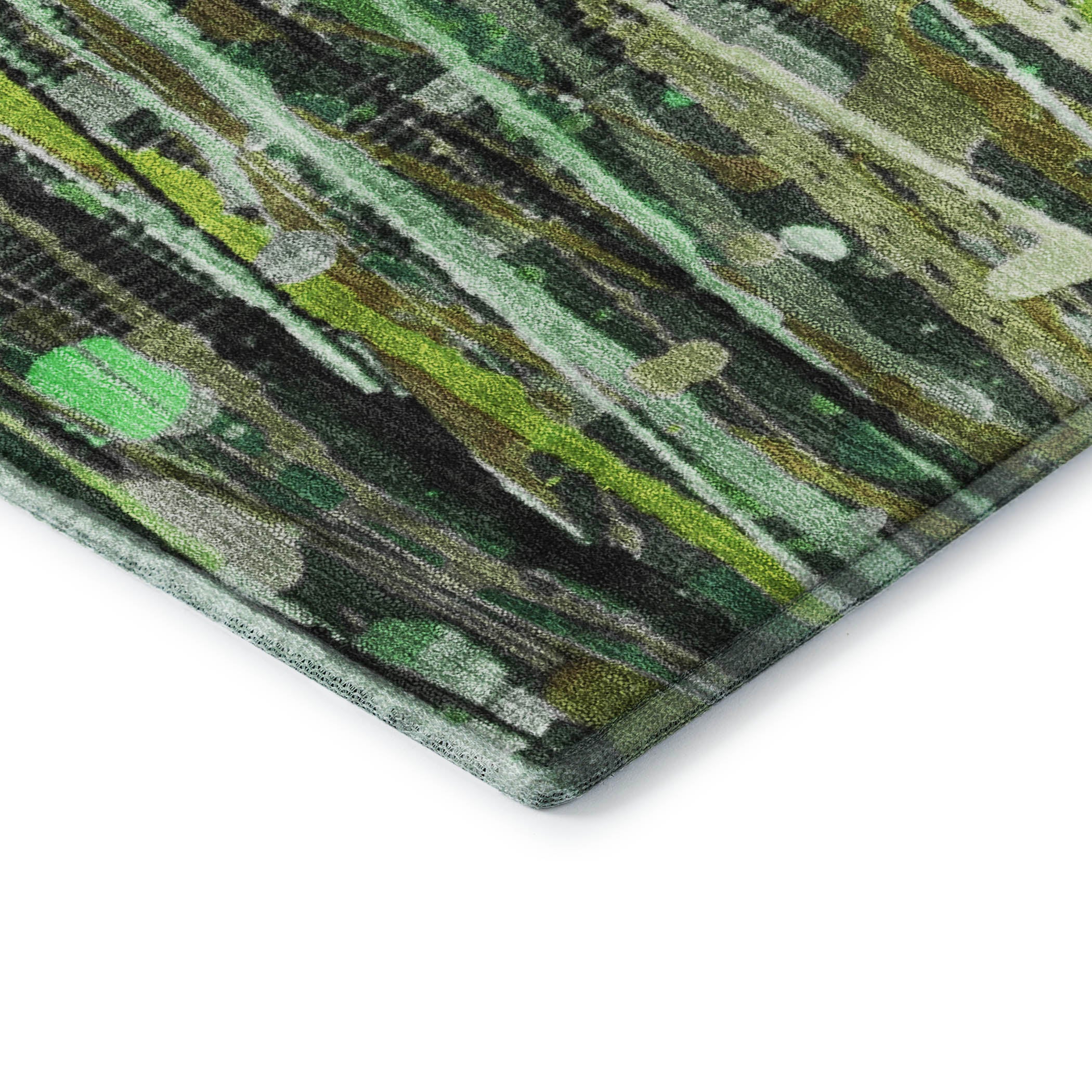 Cusco Machine Washable Transitional Green Rug 1'8" x 2'6" #shape_Rectangle