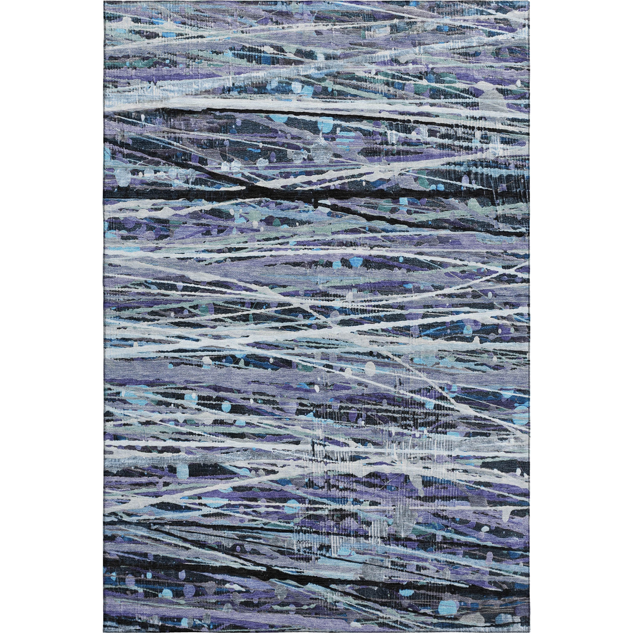 Cusco Machine Washable Transitional Purple Rug 2'6" x 3'10" #shape_Rectangle