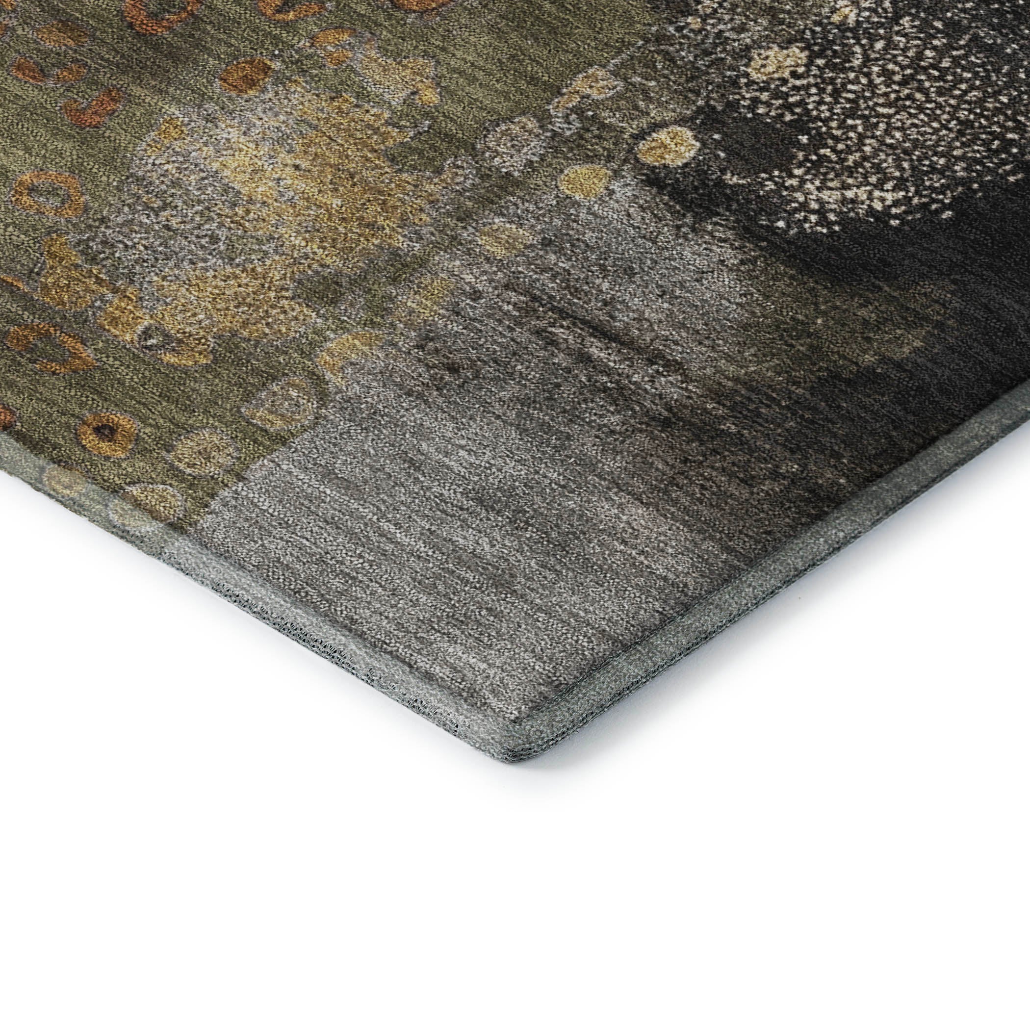 Cusco Machine Washable Transitional Chocolate Brown Rug 1'8" x 2'6" #shape_Rectangle