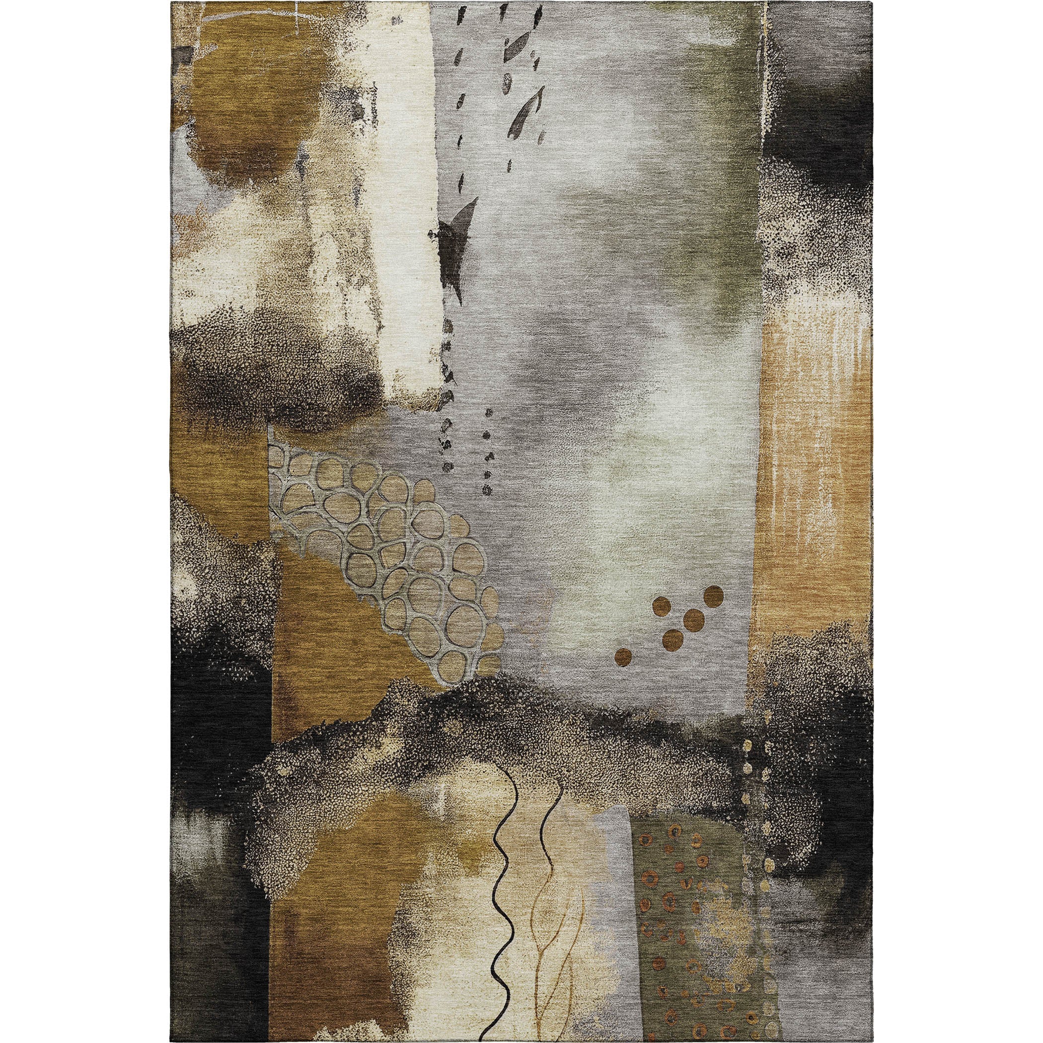Cusco Machine Washable Transitional Chocolate Brown Rug 2'6" x 3'10" #shape_Rectangle