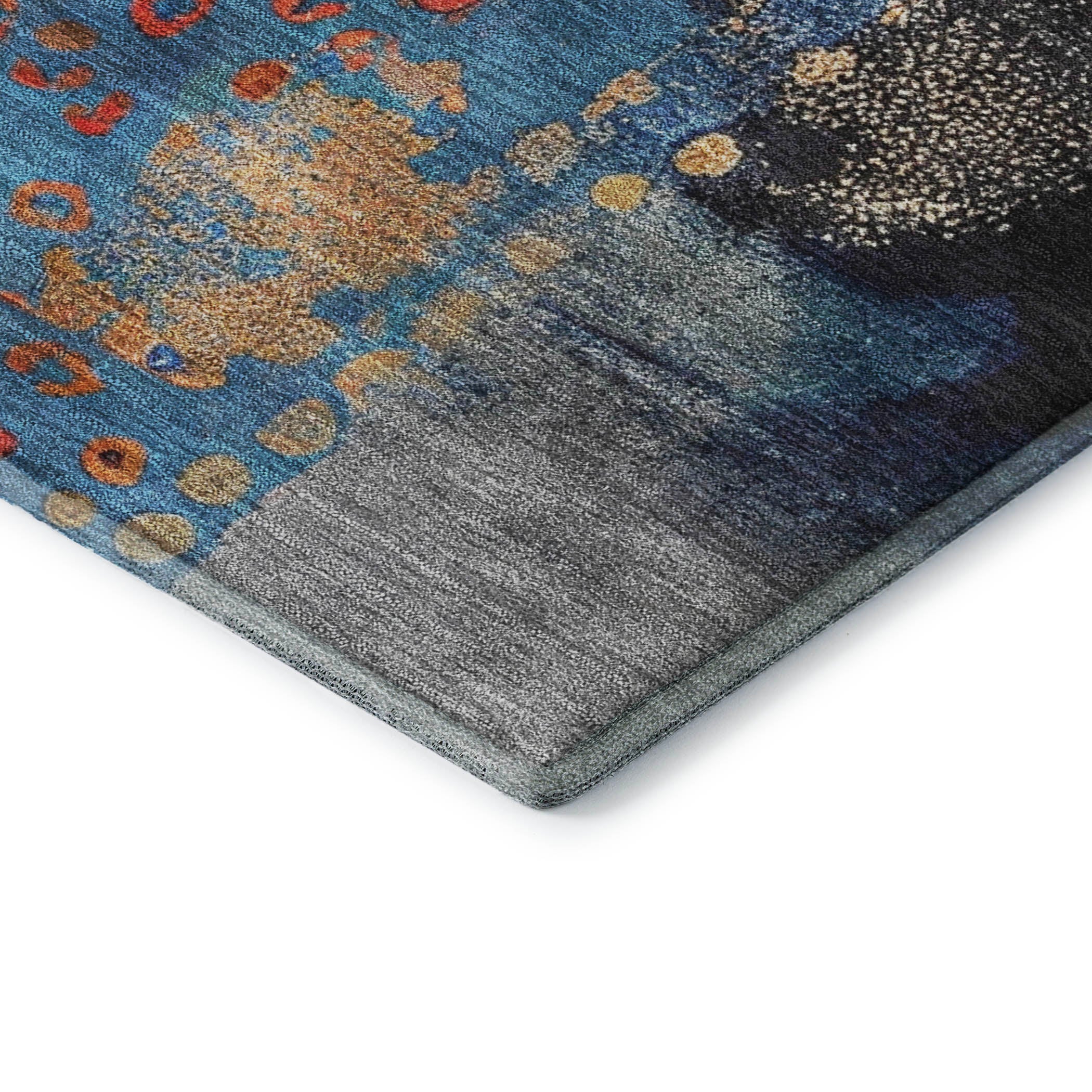 Cusco Machine Washable Transitional Copper Orange Rug 1'8" x 2'6" #shape_Rectangle