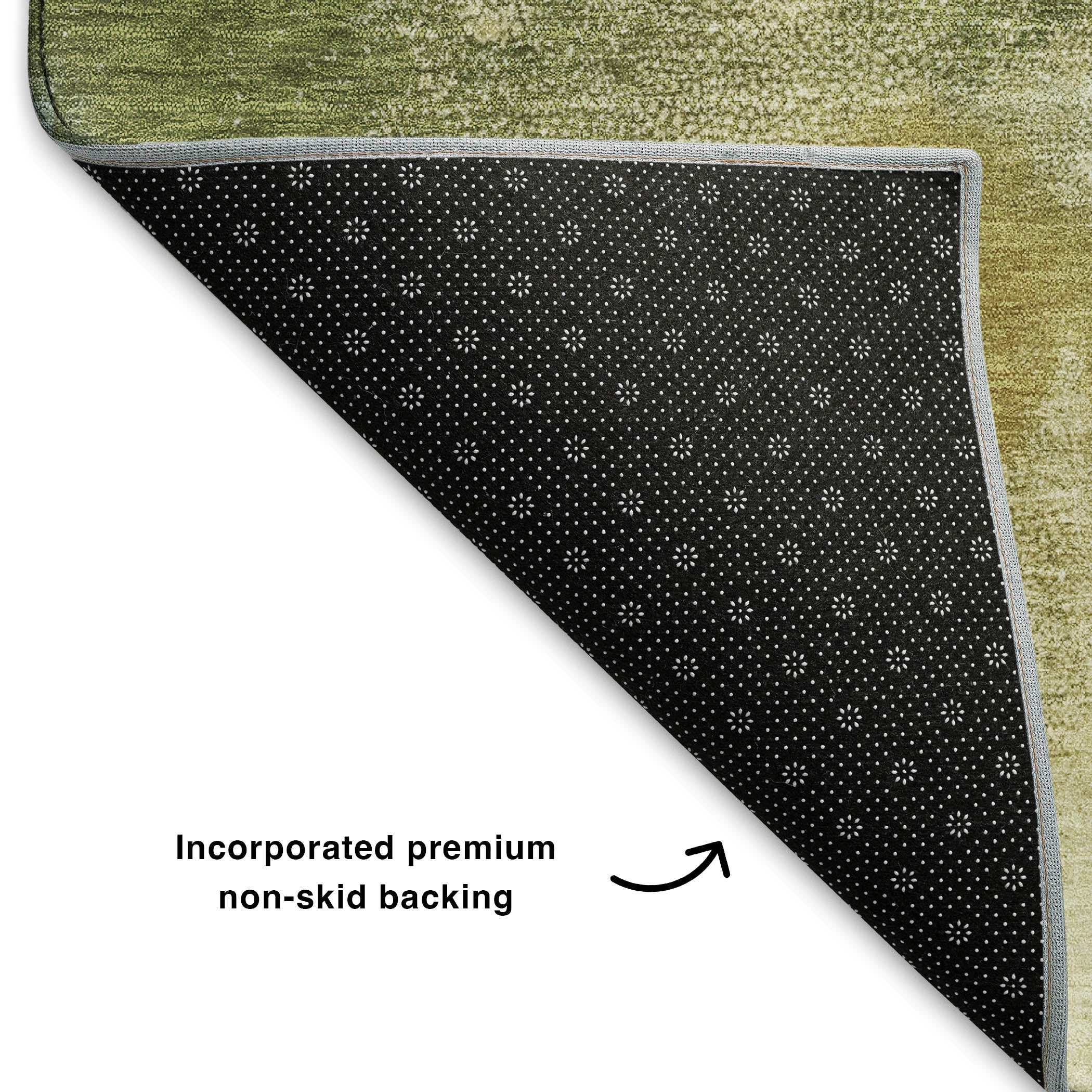 Cusco Machine Washable Transitional Green Rug 1'8" x 2'6" #shape_Rectangle