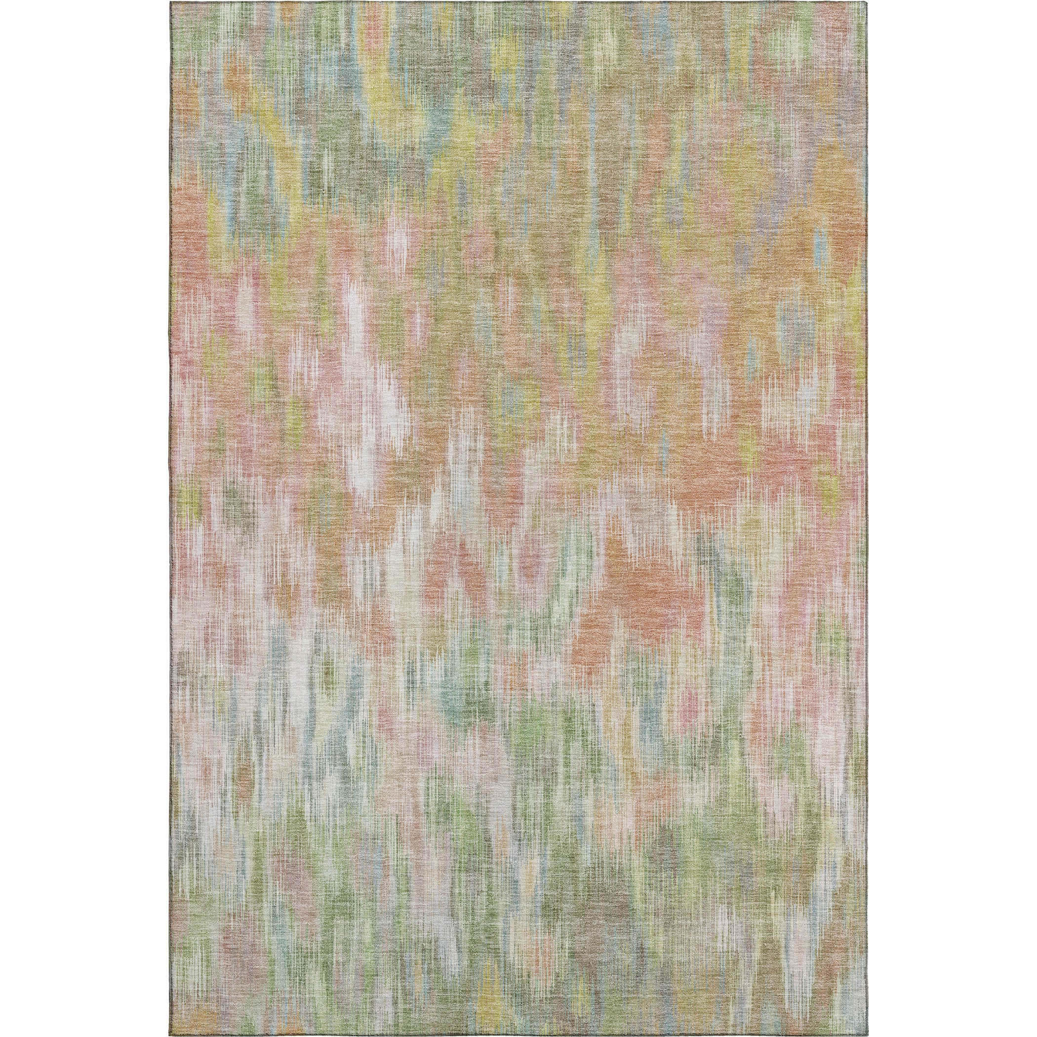 Mostar Machine Washable Transitional Coral Orange Rug 2'6" x 3'10" #shape_Rectangle