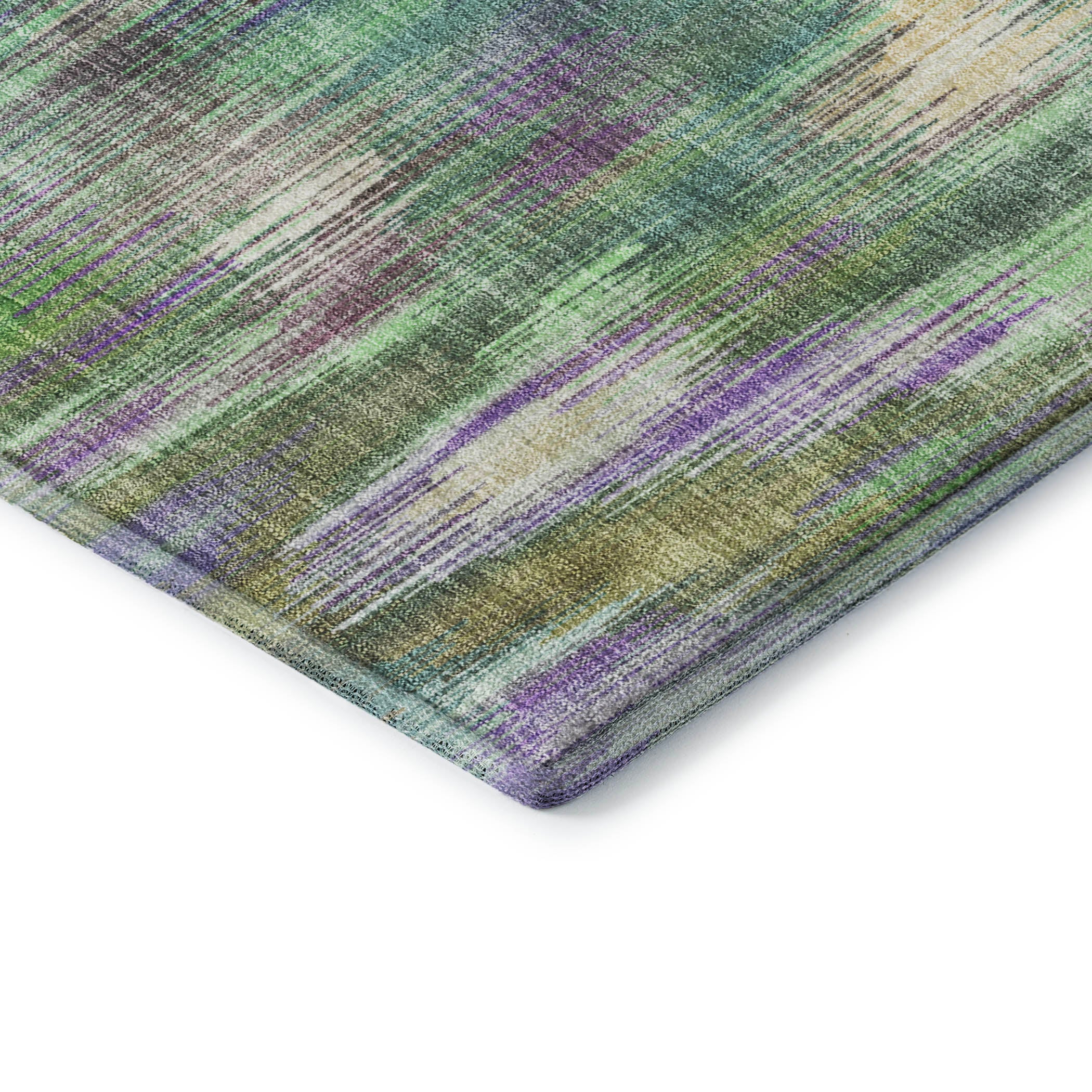 Mostar Machine Washable Transitional Green Rug 1'8" x 2'6" #shape_Rectangle