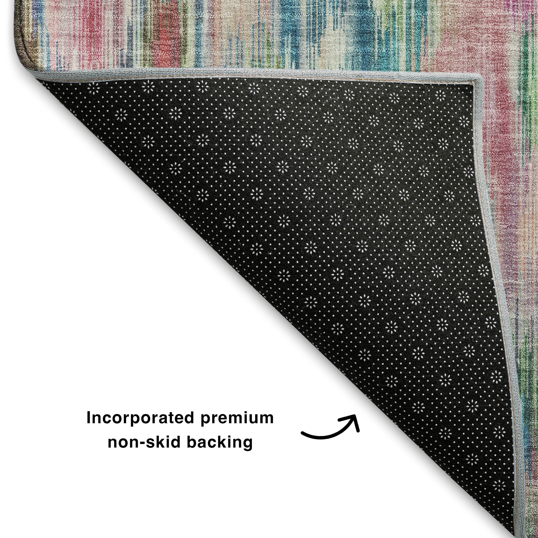 Mostar Machine Washable Transitional Pink Rug 1'8" x 2'6" #shape_Rectangle
