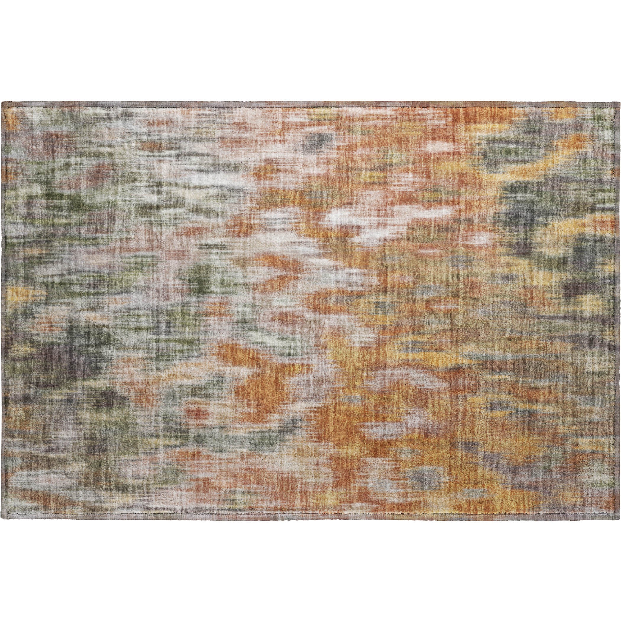 Mostar Machine Washable Transitional Terracotta Orange Rug 1'8" x 2'6" #shape_Rectangle
