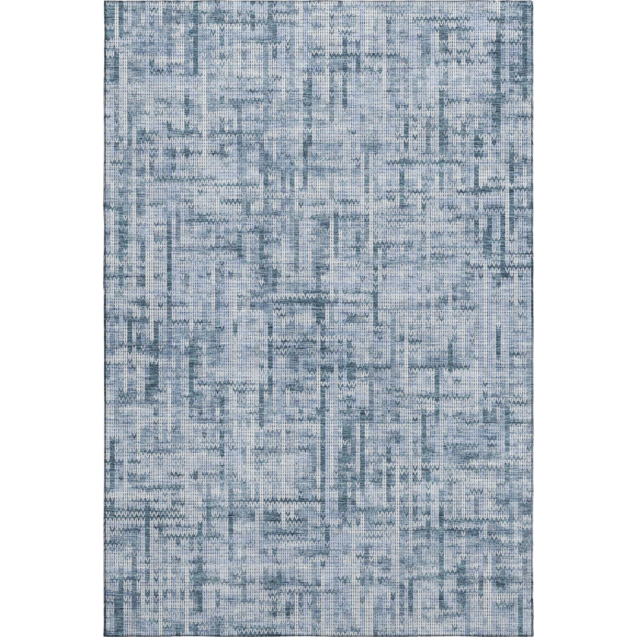 Kotor Machine Washable Transitional Blue Rug 2'6" x 3'10" #shape_Rectangle