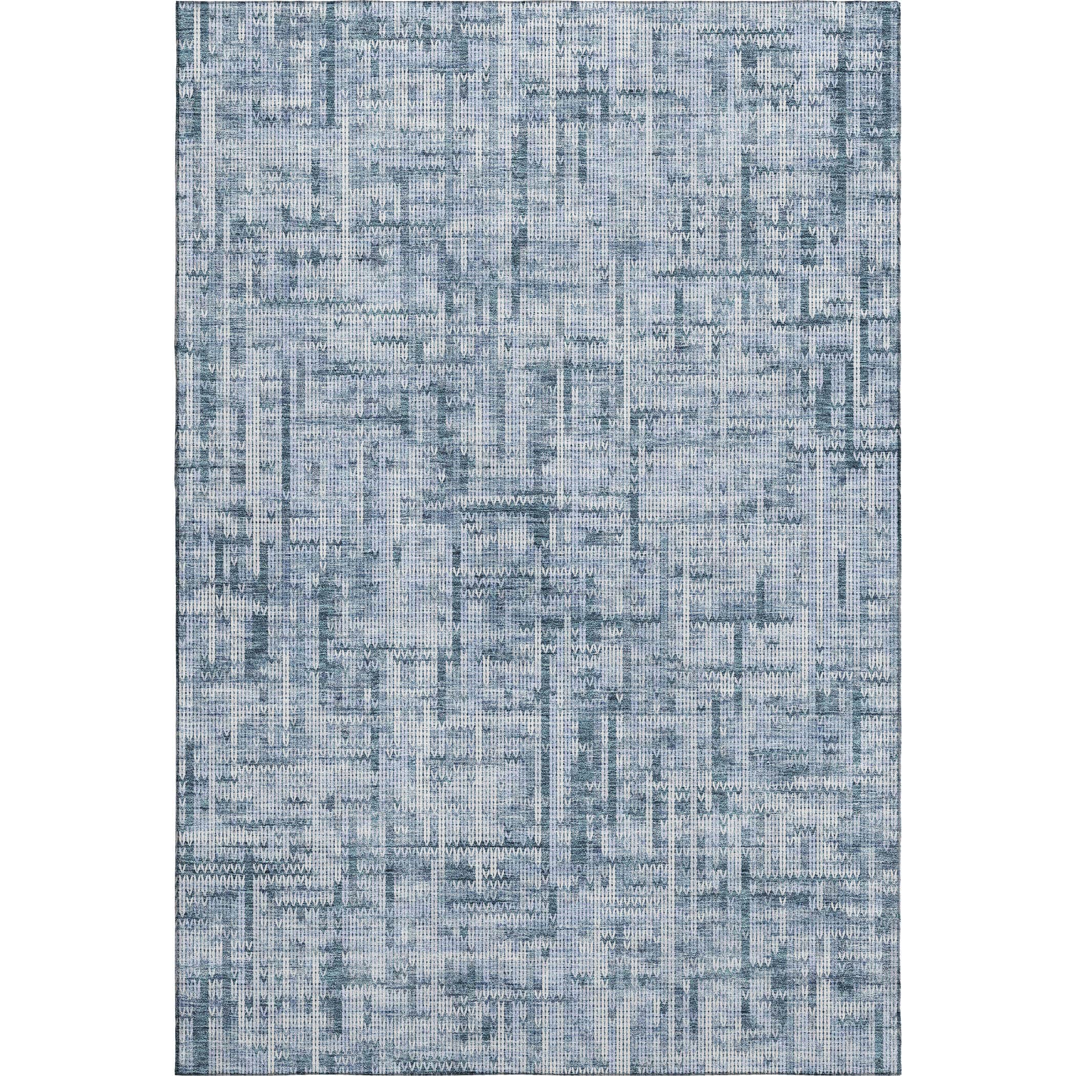 Kotor Machine Washable Transitional Blue Rug 2'6" x 3'10" #shape_Rectangle