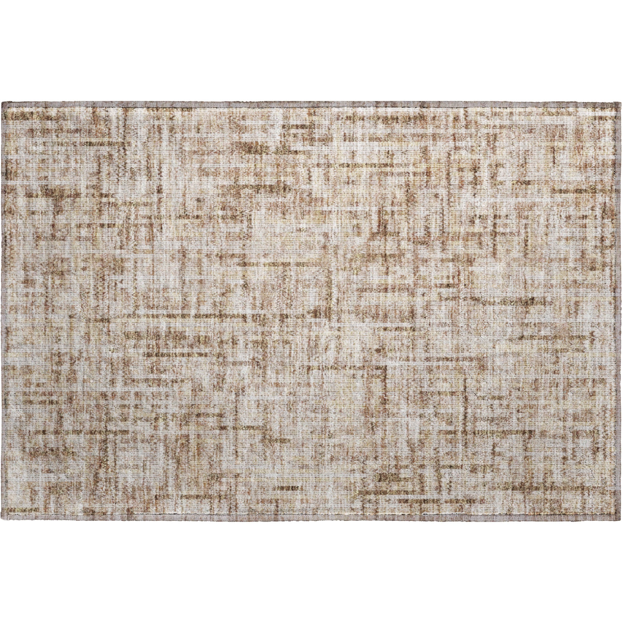 Kotor Machine Washable Transitional Brown Rug 1'8" x 2'6" #shape_Rectangle