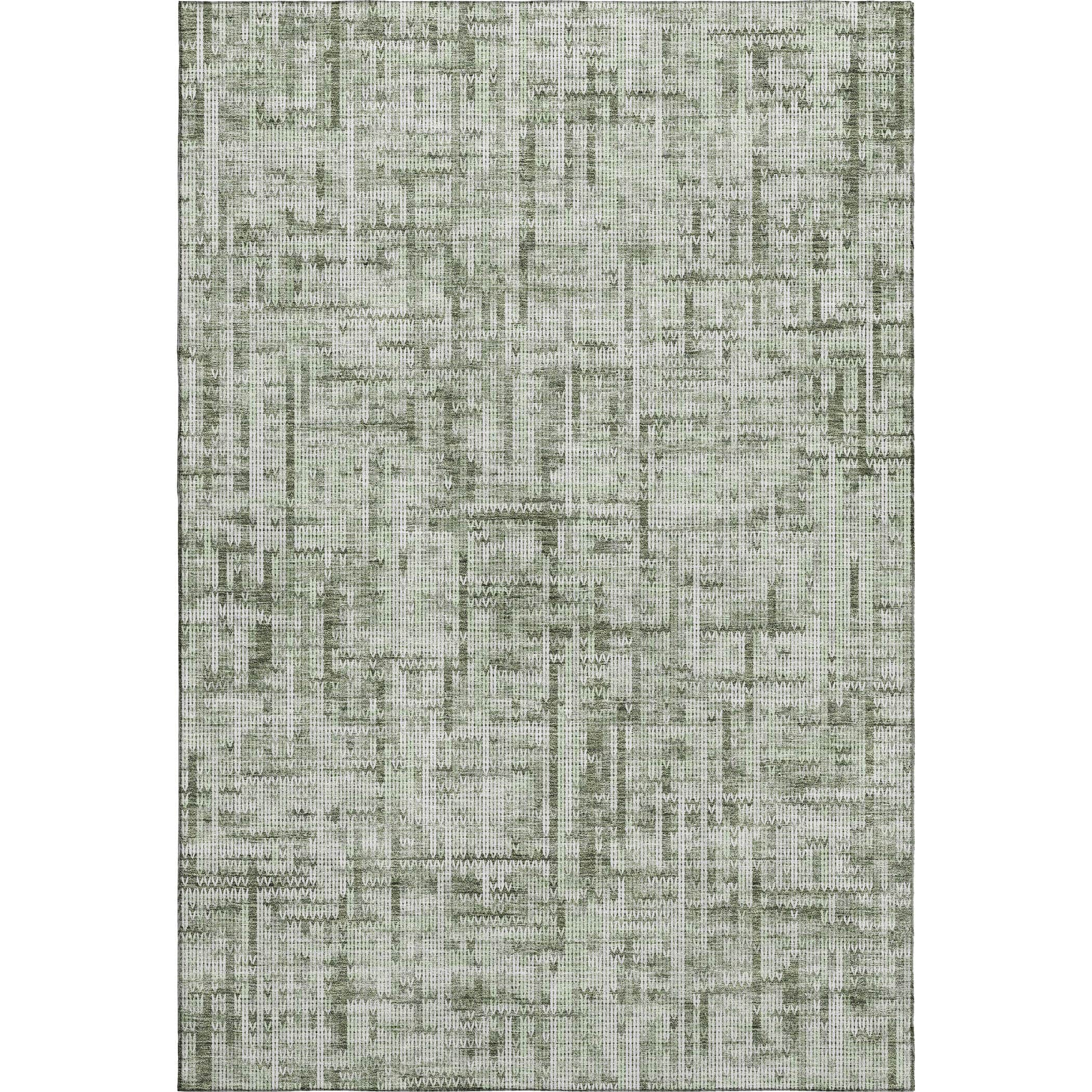 Kotor Machine Washable Transitional Green Rug 2'6" x 3'10" #shape_Rectangle