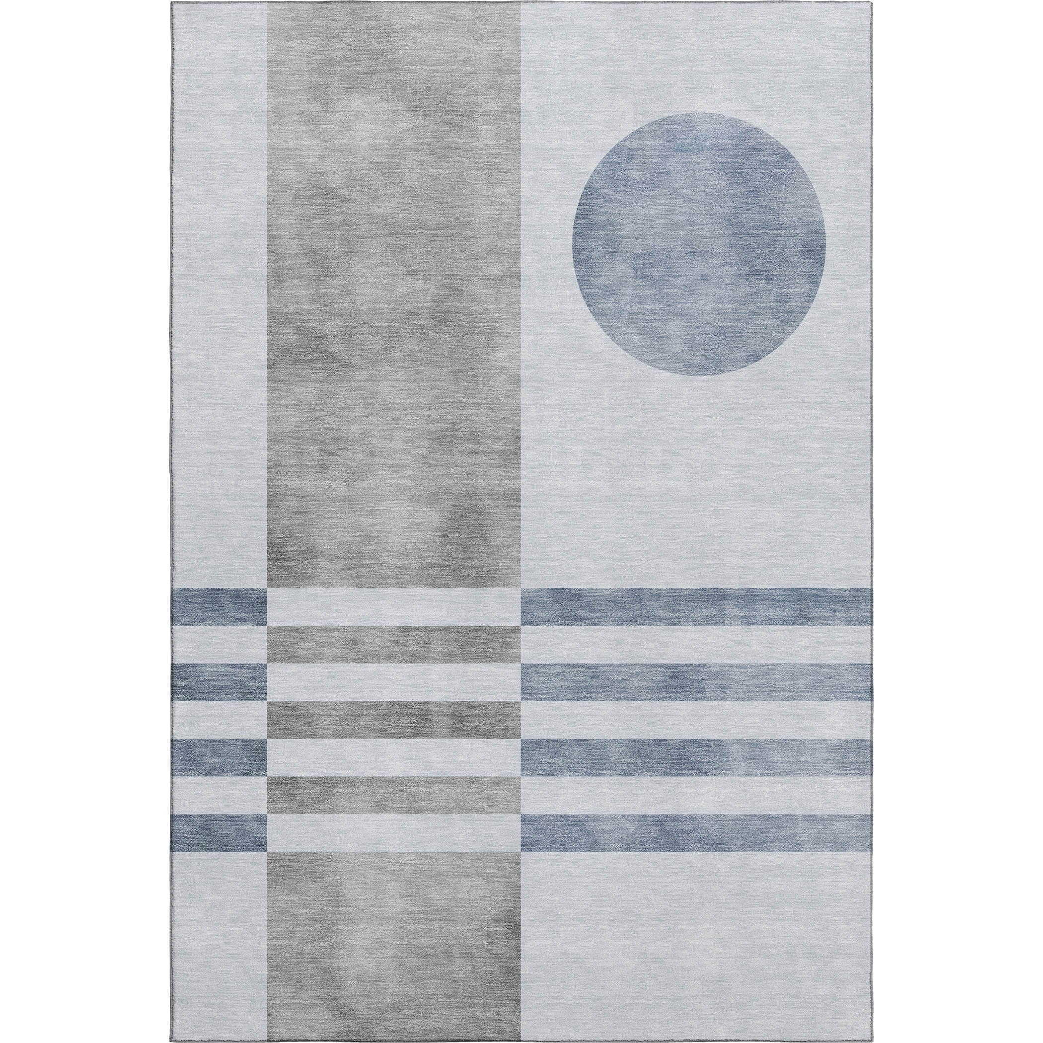 Valletta Machine Washable Transitional Blue Rug 2'6" x 3'10" #shape_Rectangle