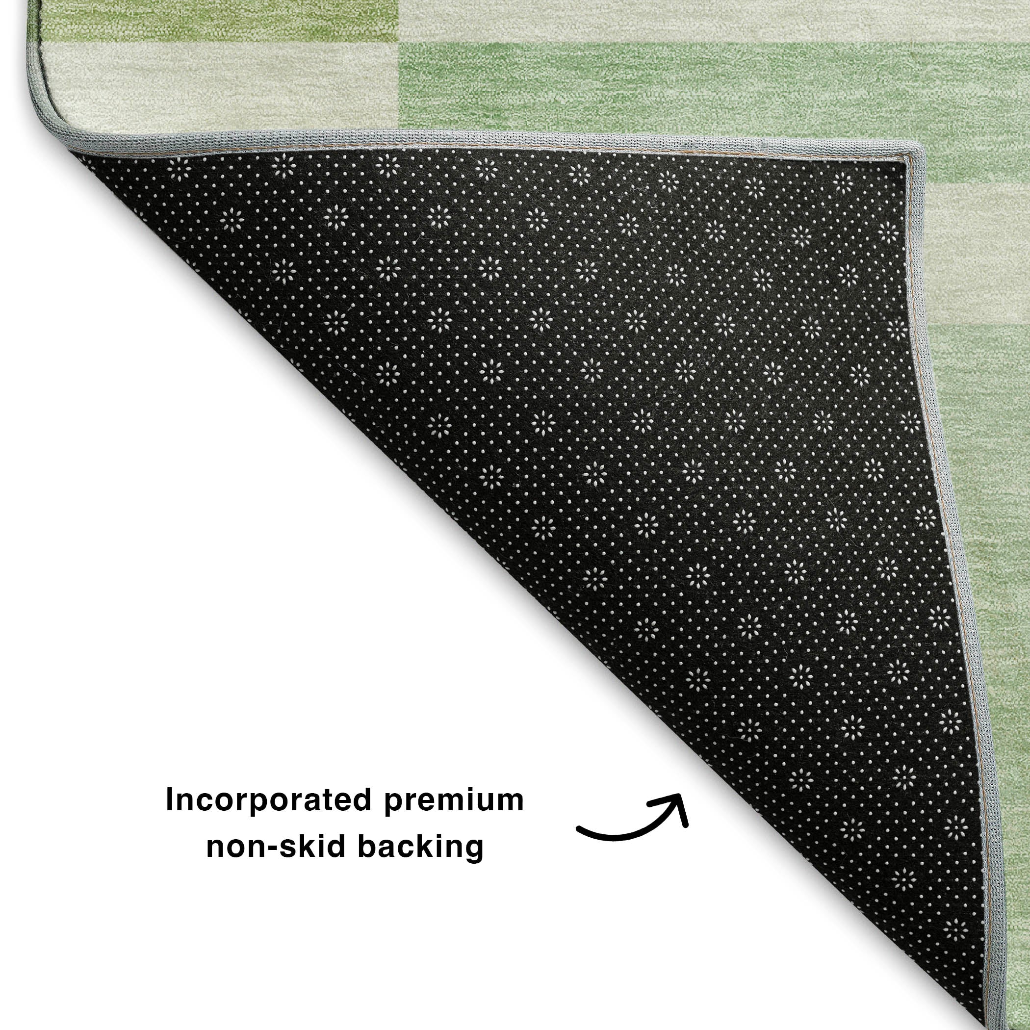 Valletta Machine Washable Transitional Green Rug 1'8" x 2'6" #shape_Rectangle