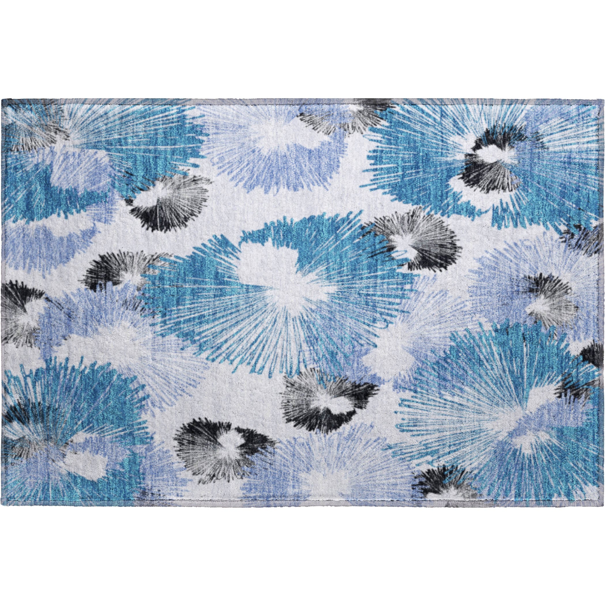 Marrakech Machine Washable Transitional Blue Rug 1'8" x 2'6" #shape_Rectangle