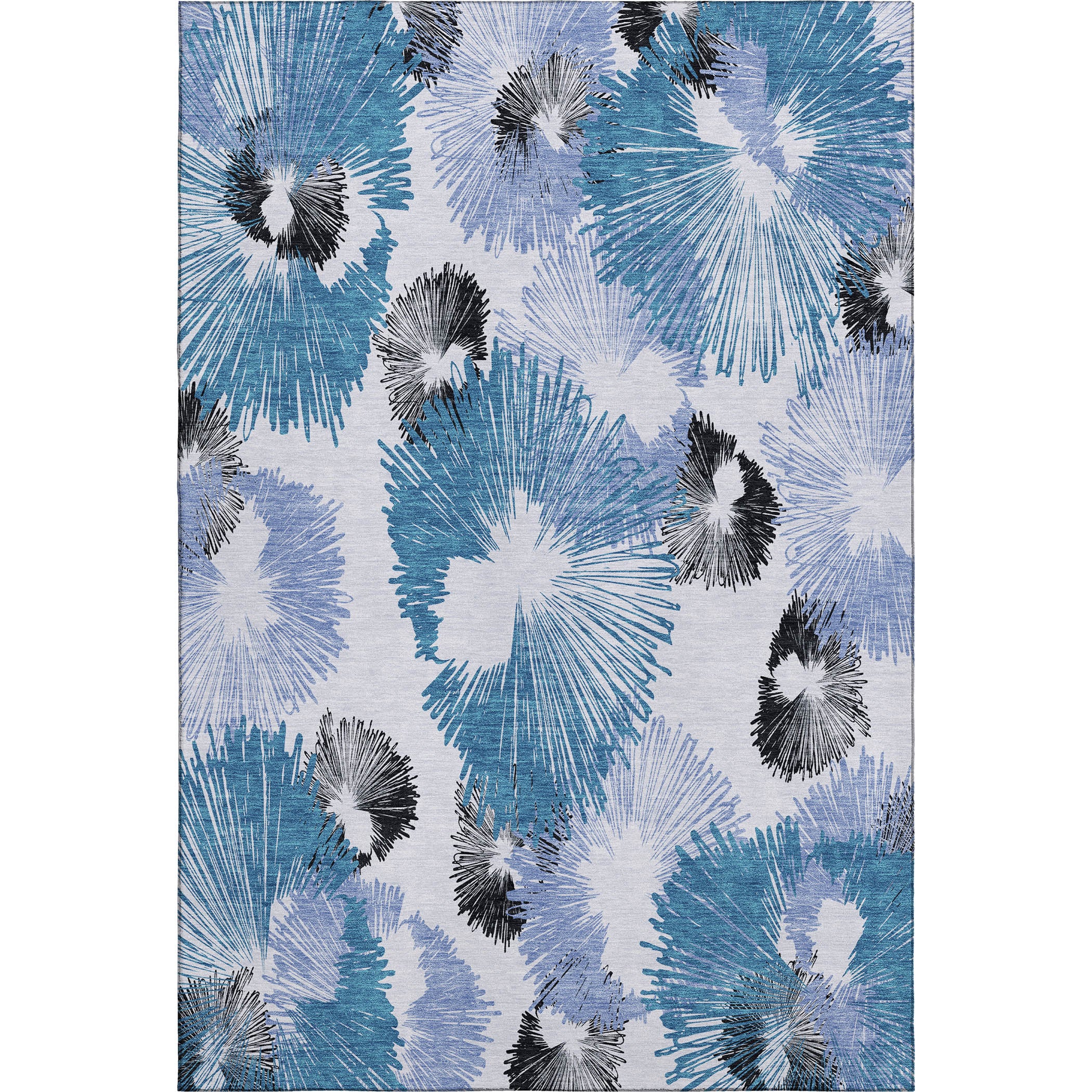 Marrakech Machine Washable Transitional Blue Rug 2'6" x 3'10" #shape_Rectangle