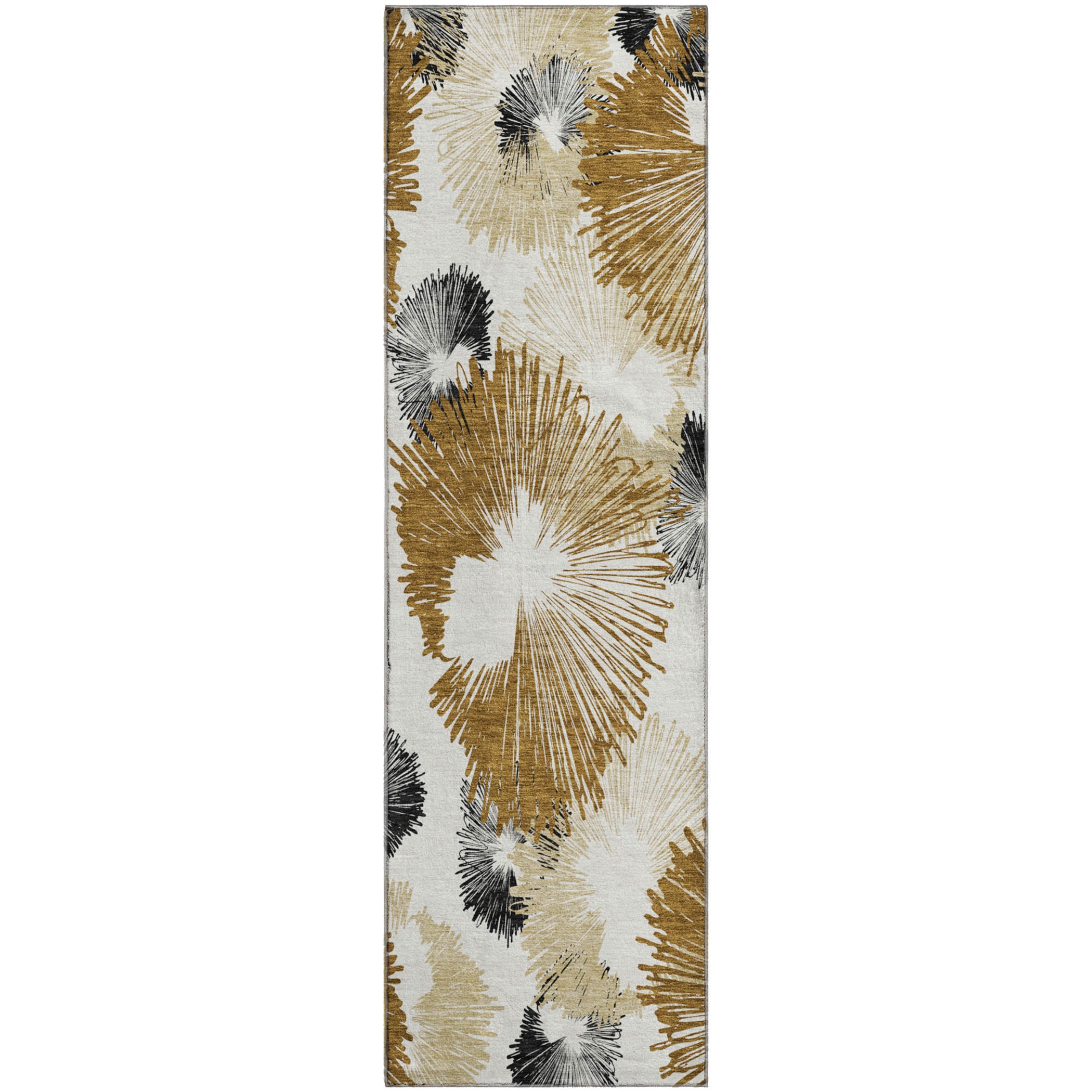 Marrakech Machine Washable Transitional Chocolate Brown Rug 2'3" x 7'6" #shape_Runner