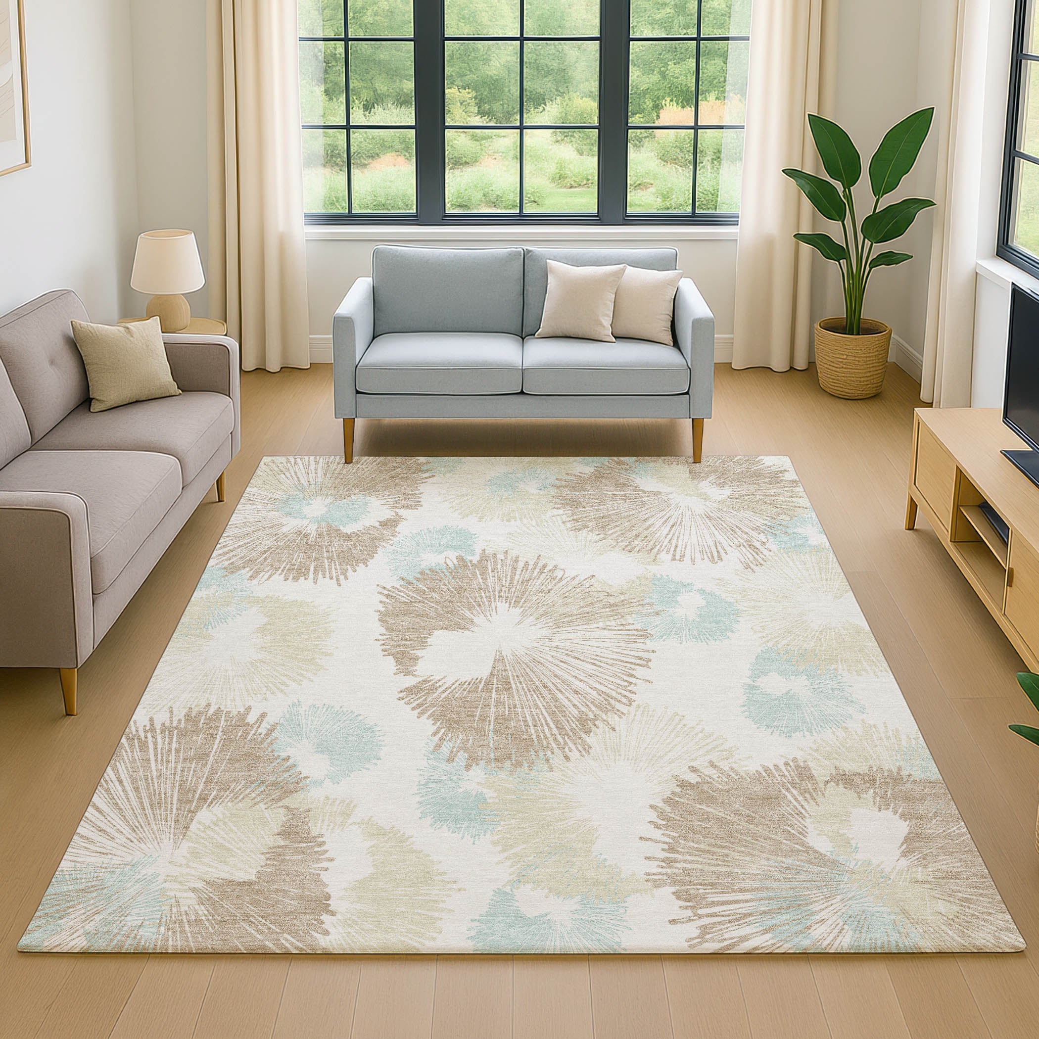 Marrakech Machine Washable Transitional Mocha Brown Rug 2'6" x 3'10" #shape_Rectangle