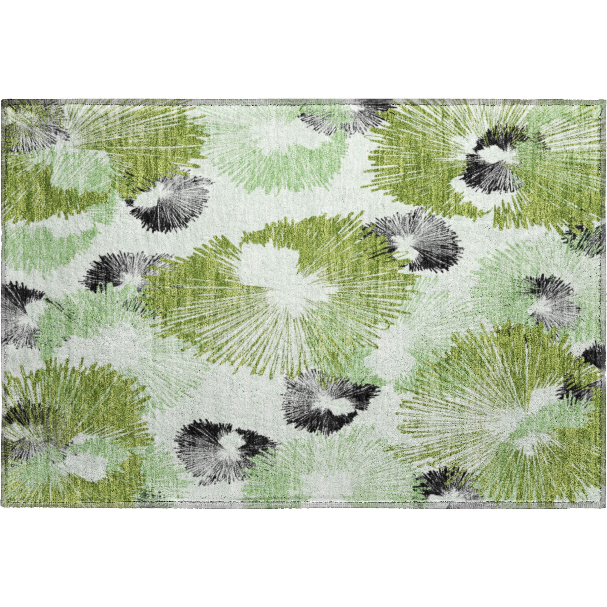 Marrakech Machine Washable Transitional Olive Green Rug 1'8" x 2'6" #shape_Rectangle