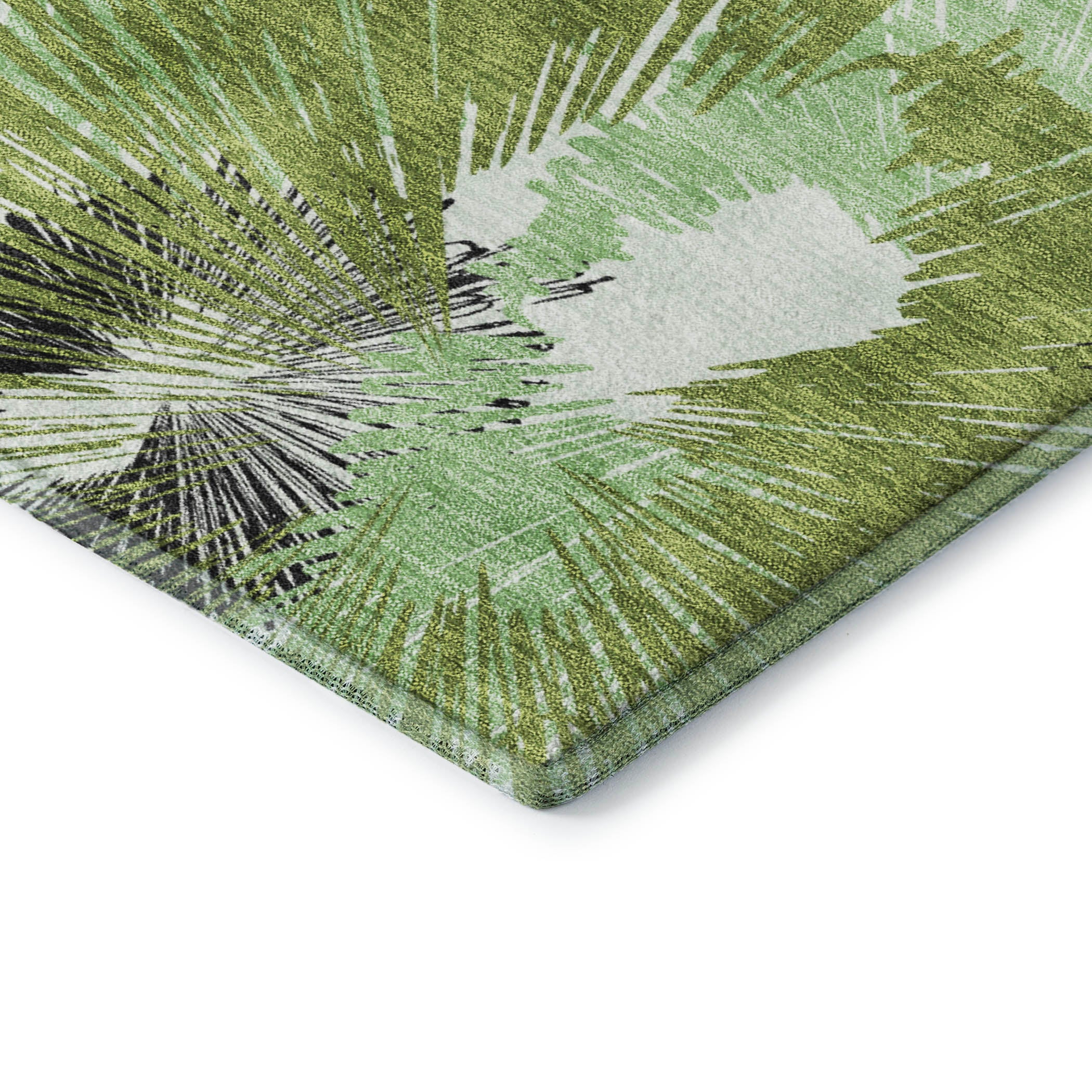 Marrakech Machine Washable Transitional Olive Green Rug 1'8" x 2'6" #shape_Rectangle