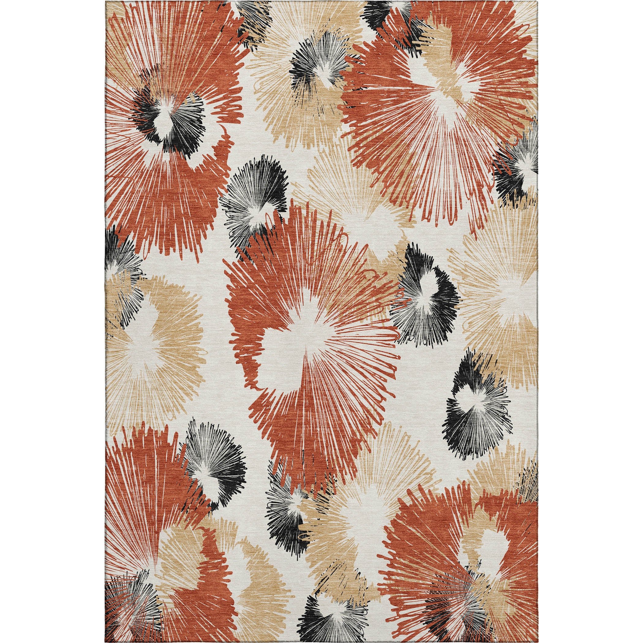 Marrakech Machine Washable Transitional Paprika Orange Rug 2'6" x 3'10" #shape_Rectangle