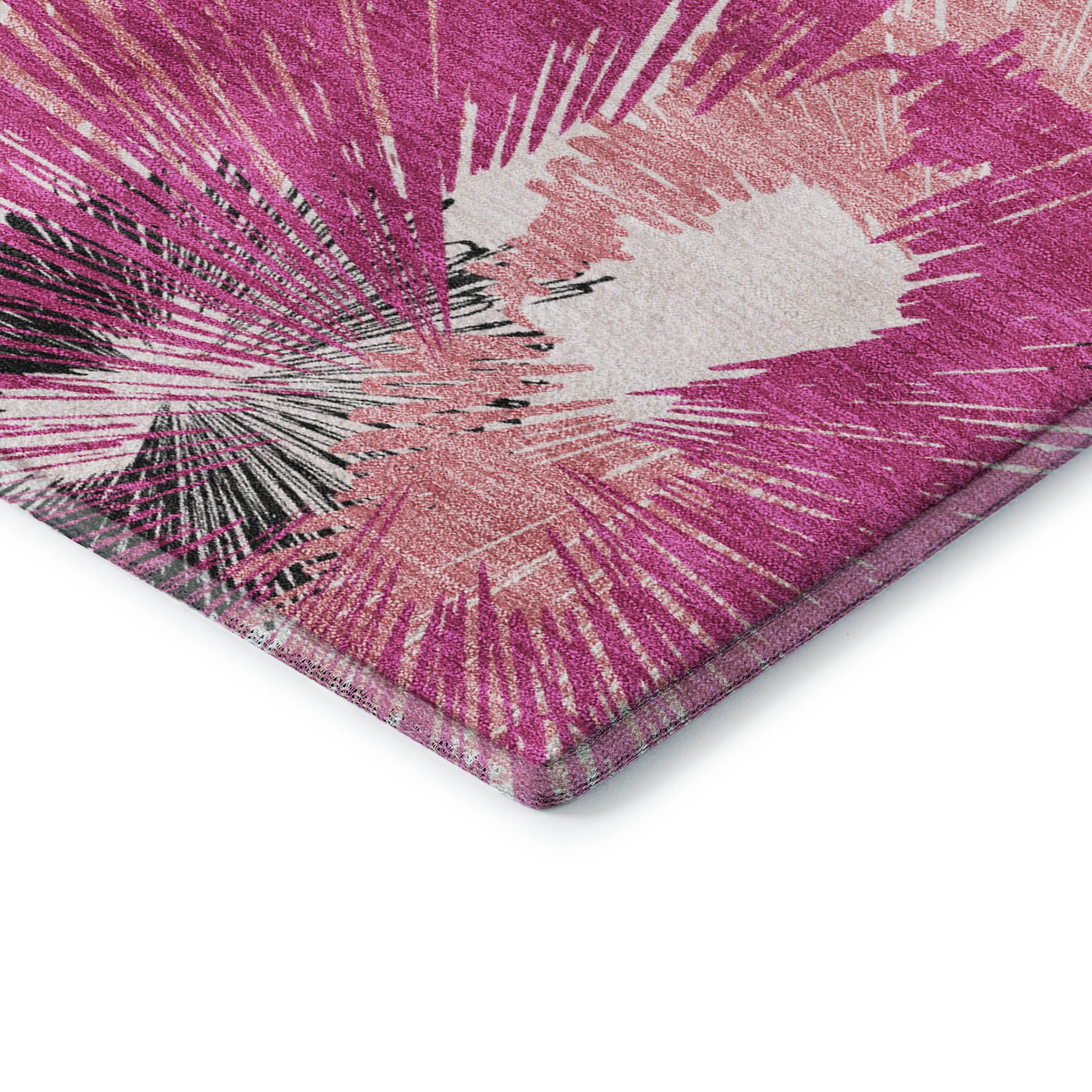Marrakech Machine Washable Transitional Pink Rug 1'8" x 2'6" #shape_Rectangle