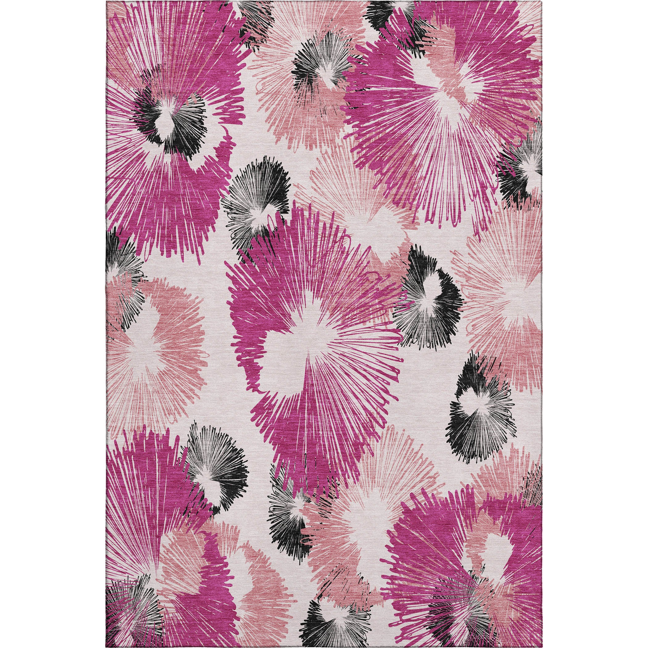 Marrakech Machine Washable Transitional Pink Rug 2'6" x 3'10" #shape_Rectangle