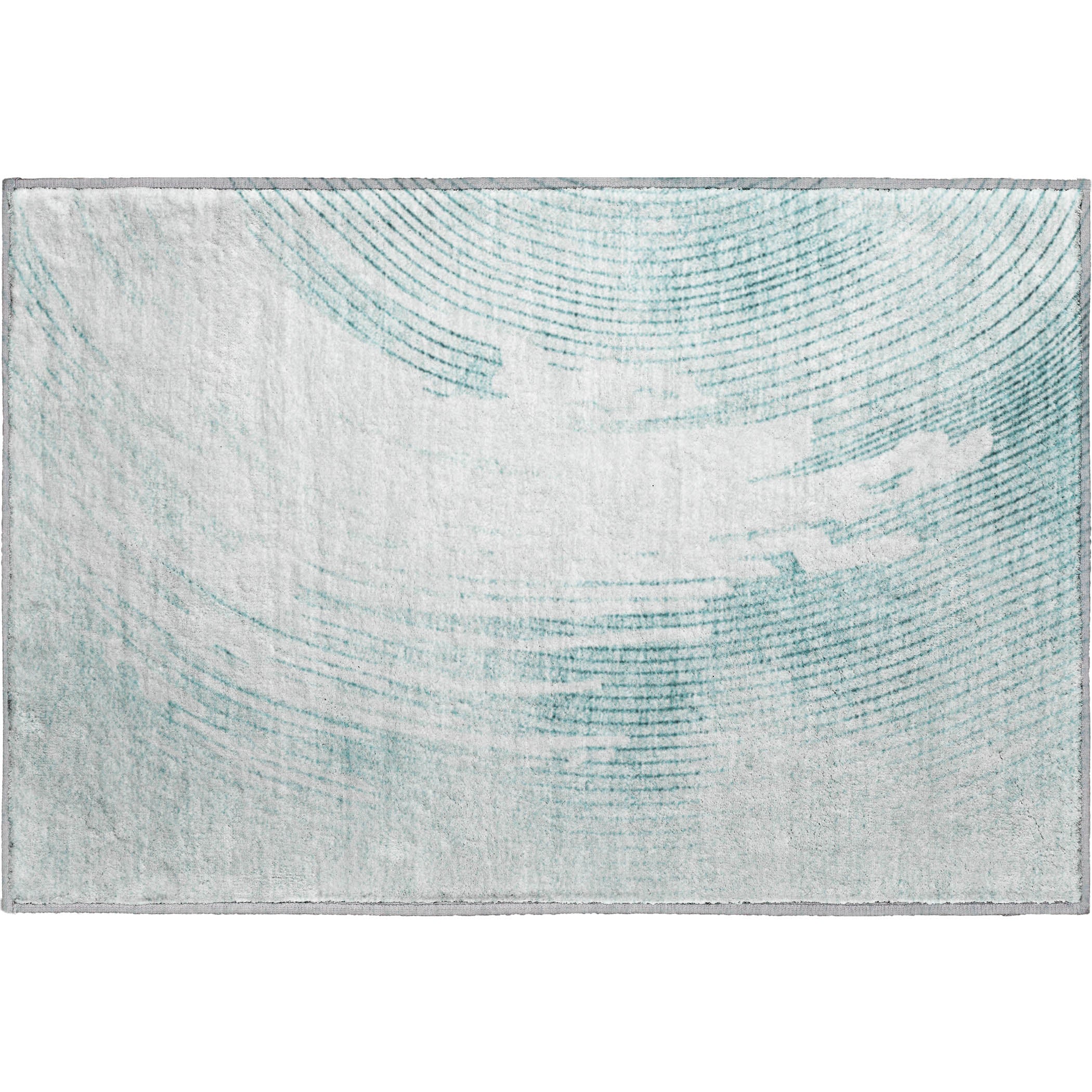 Dublin Machine Washable Transitional Teal Rug 1'8" x 2'6" #shape_Rectangle