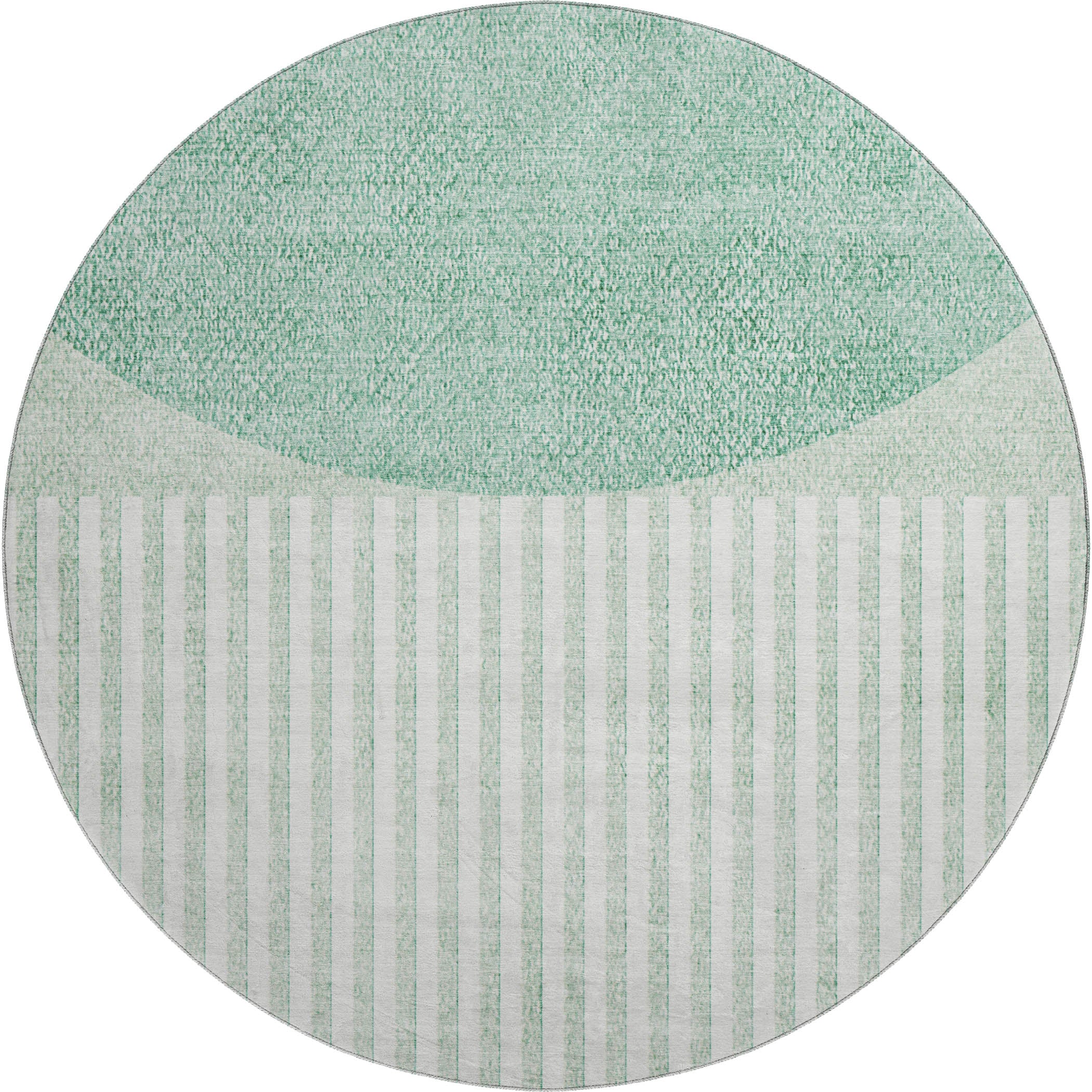 Sintra Machine Washable Transitional Teal Rug 8' x 8' #shape_Round