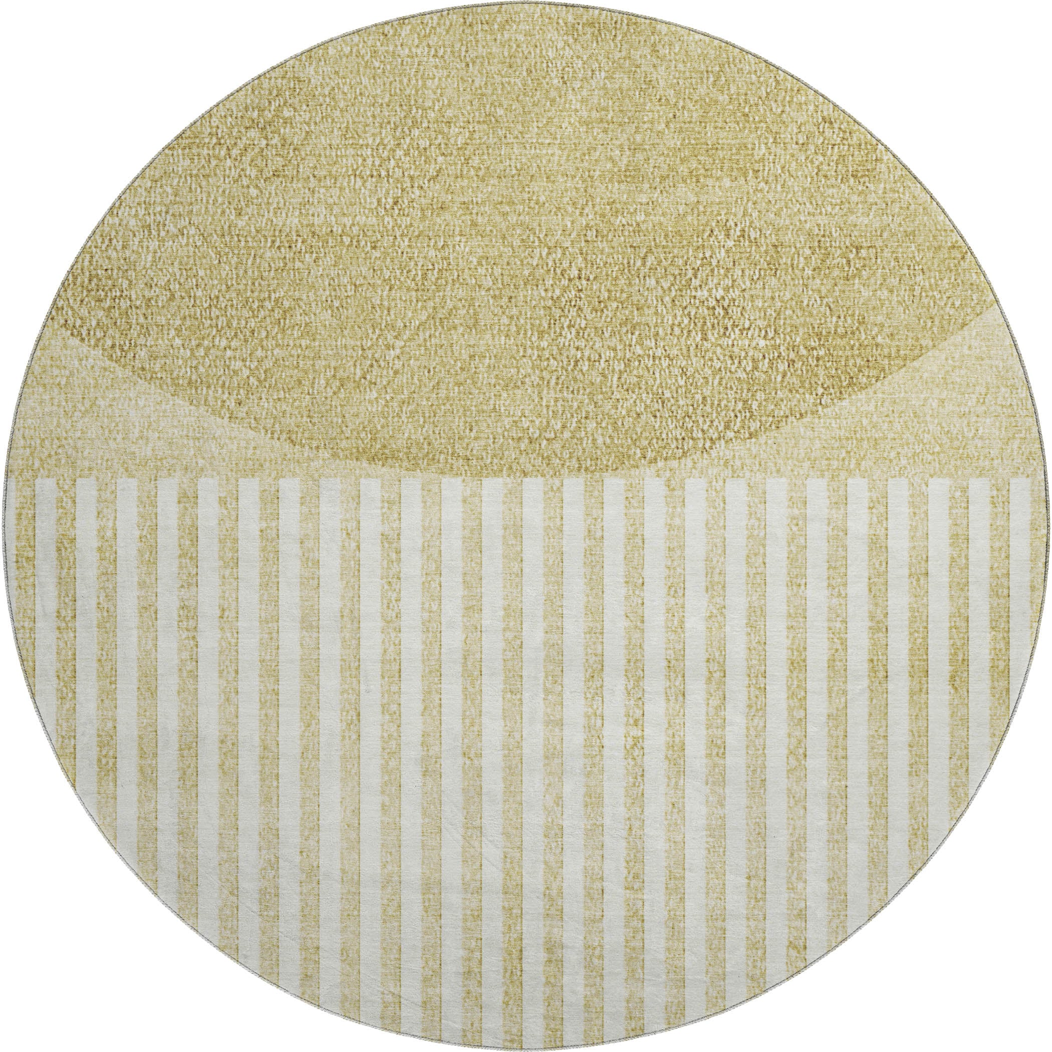Sintra Machine Washable Transitional Wheat Gold Rug 8' x 8' #shape_Round