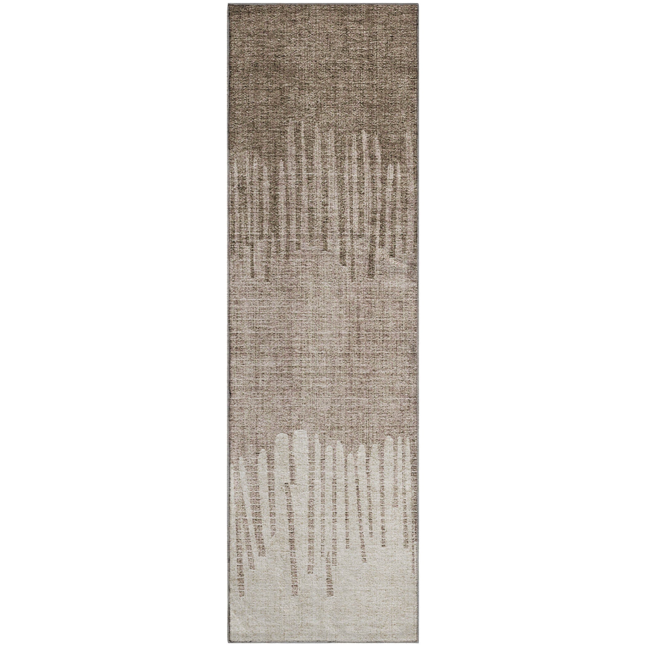 Bern Machine Washable Transitional Brown Rug 2'3" x 7'6" #shape_Runner