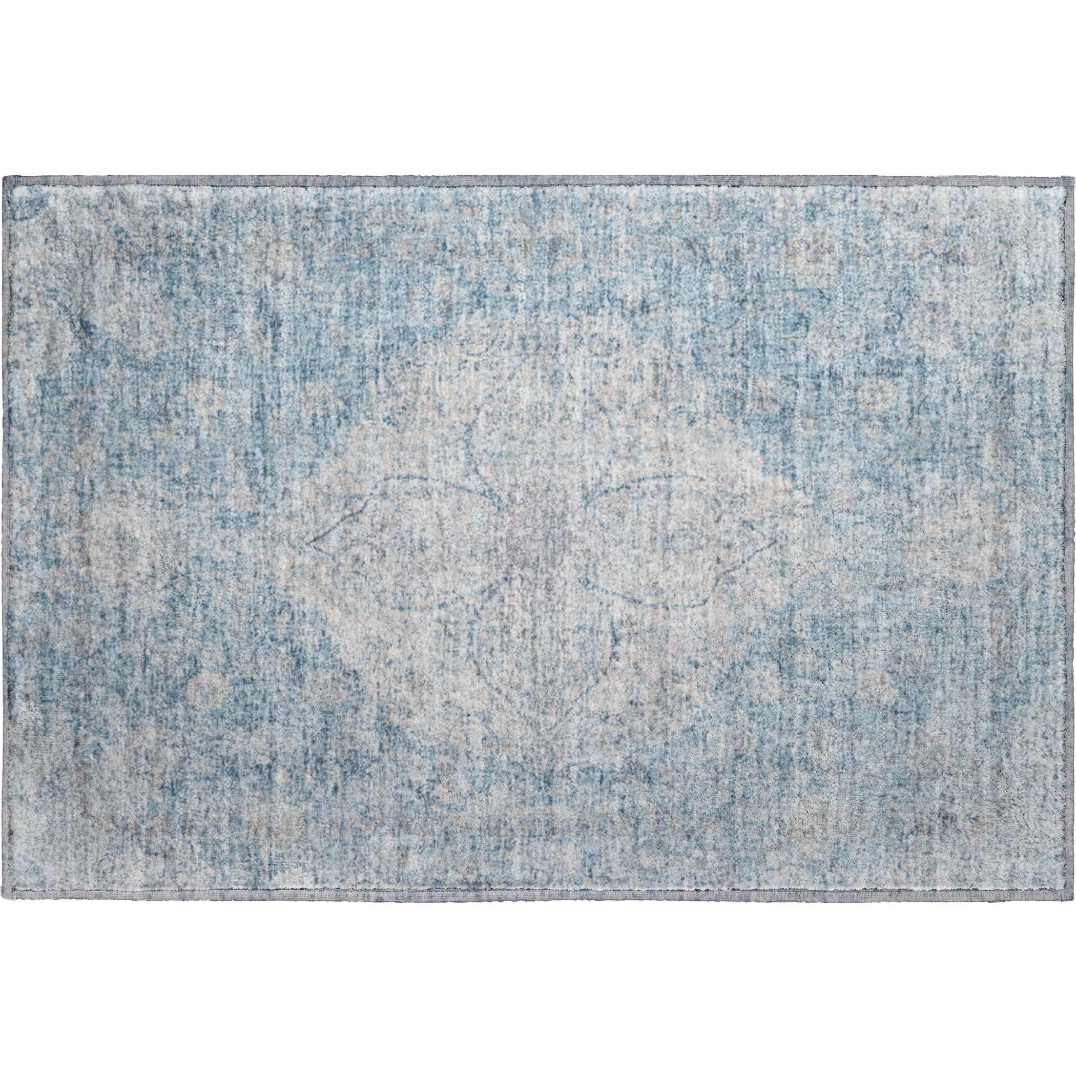 Marrakech Machine Washable Traditional Denim Blue Rug 1'8" x 2'6" #shape_Rectangle