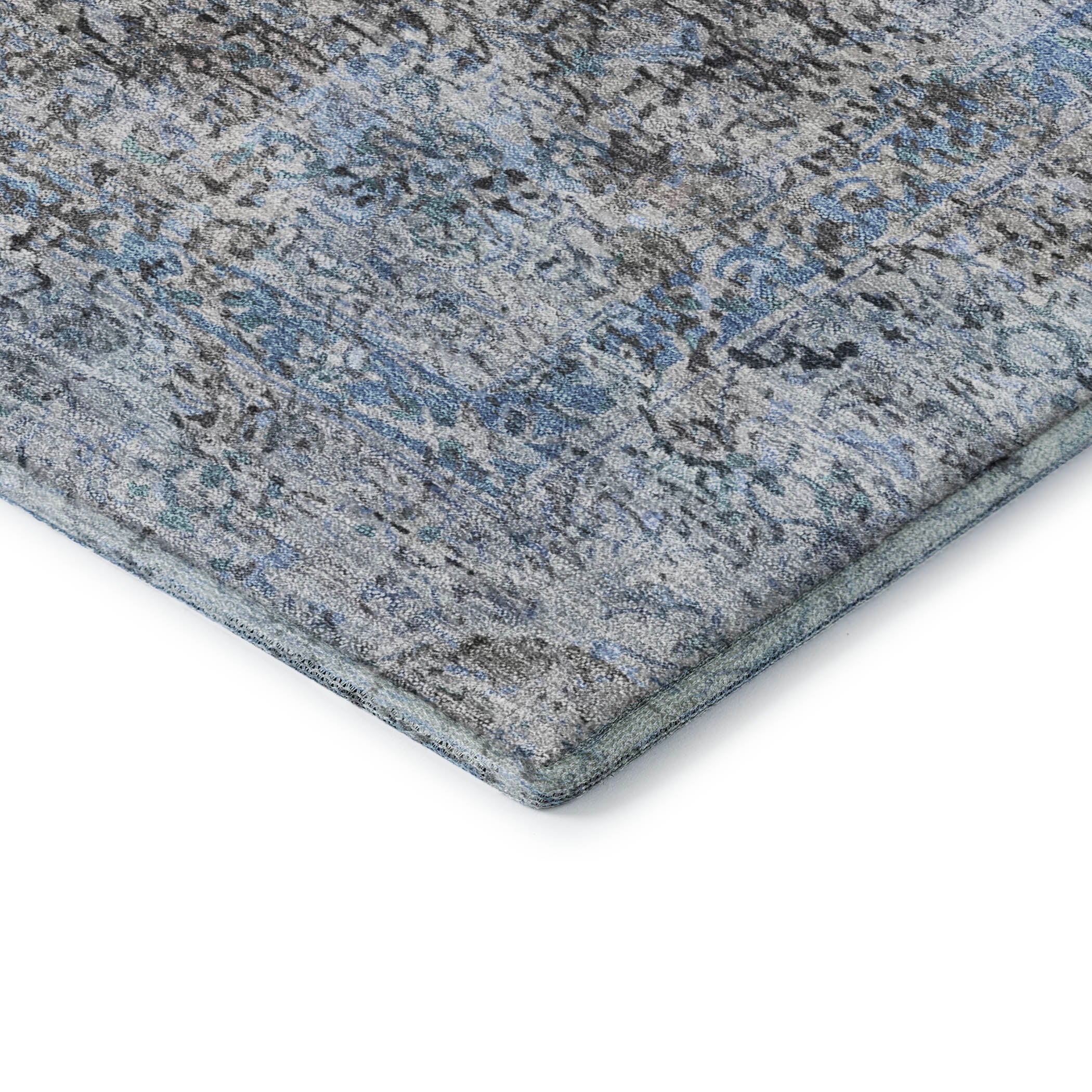Marrakech Machine Washable Traditional Gray Rug 1'8" x 2'6" #shape_Rectangle