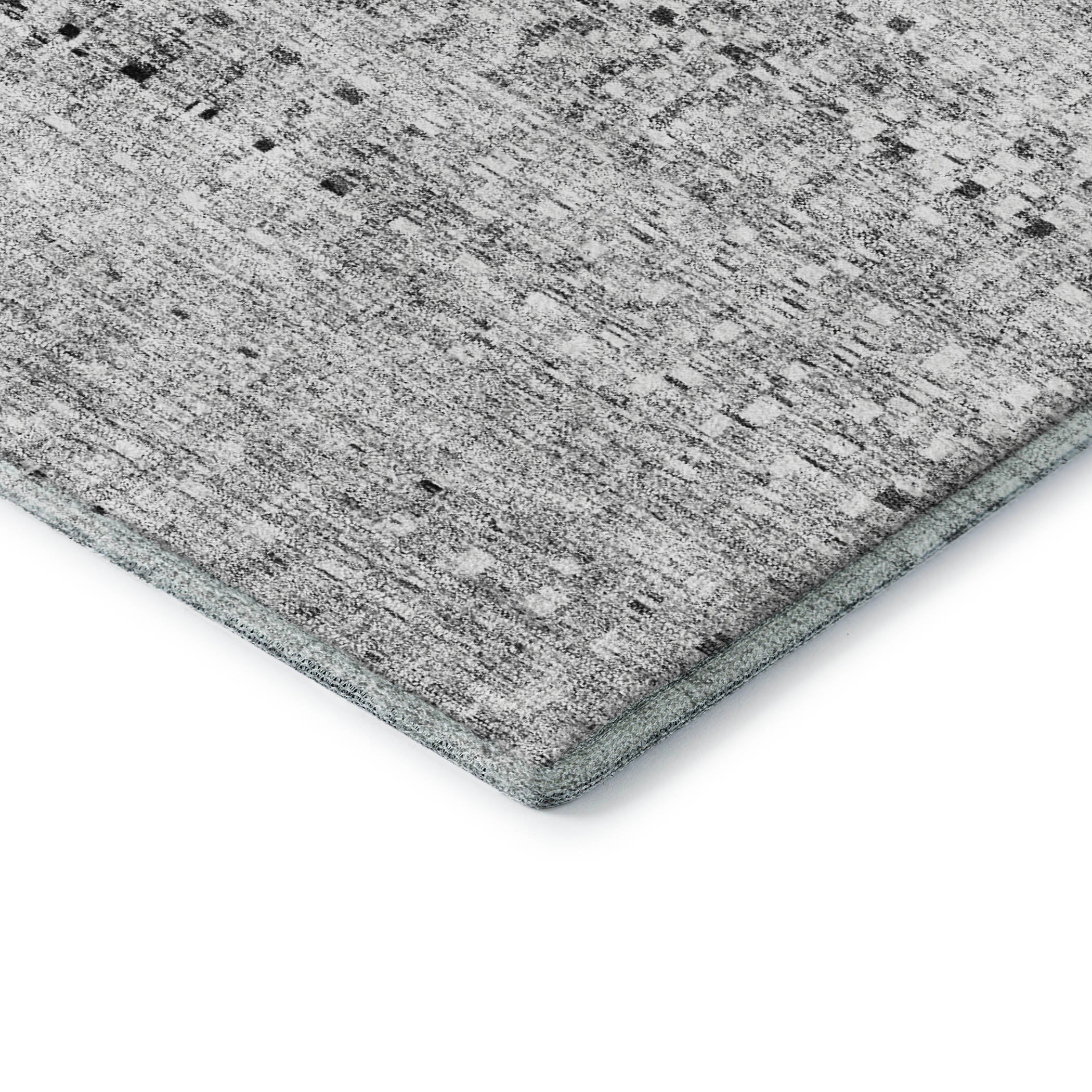 Kathmandu Machine Washable Transitional Gray Rug 1'8" x 2'6" #shape_Rectangle